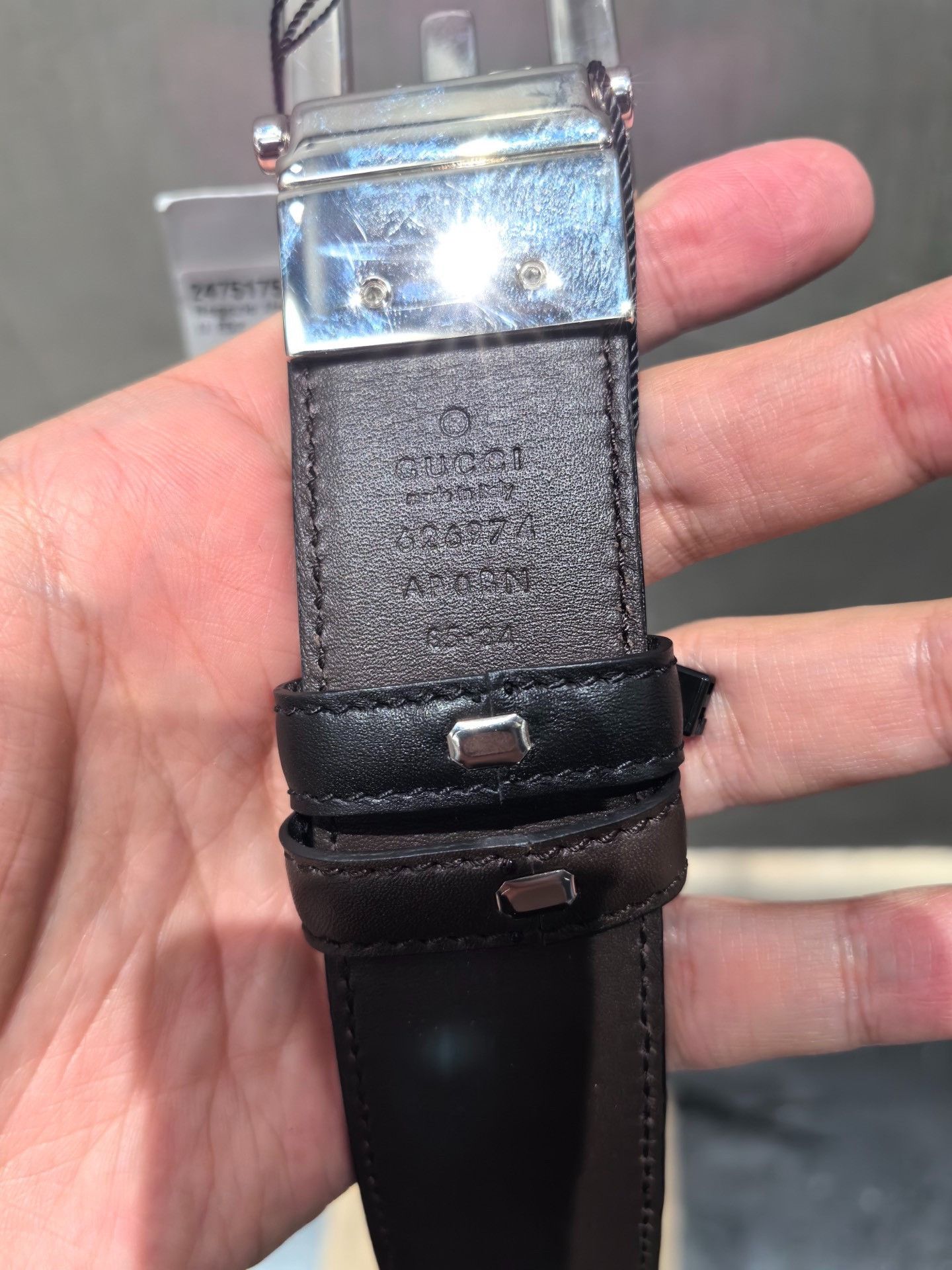Gucci GUCCI square G smooth buckle double-sided belt 2501-Nextarr Size ONE SIZE - 4 Thumbnail