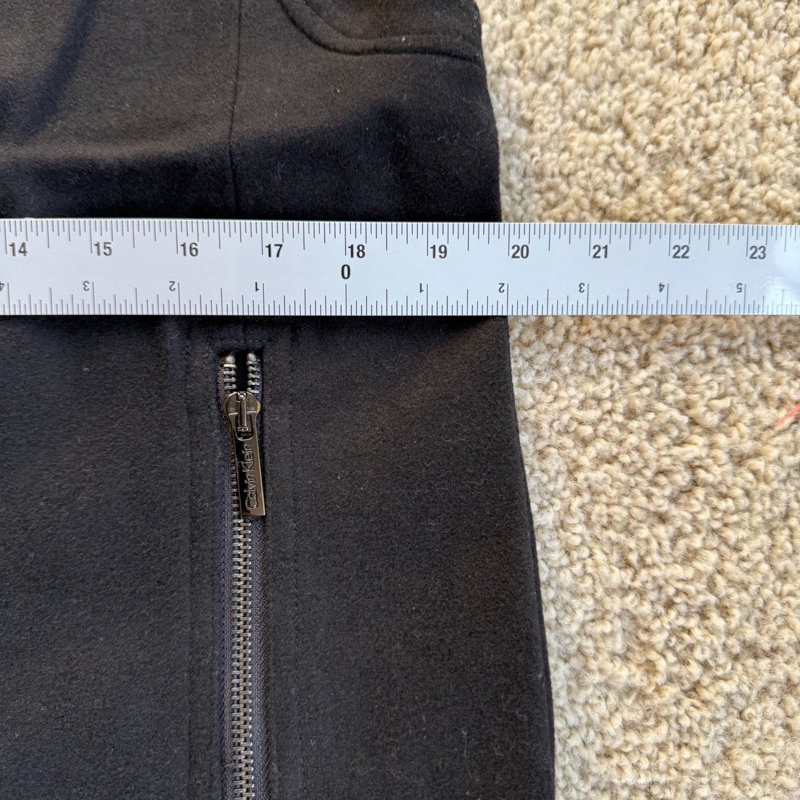 Calvin Klein Calvin Klein Wool Blend Moto Vest Womens M Slim Black Size US M / EU 48-50 / 2 - 7 Thumbnail