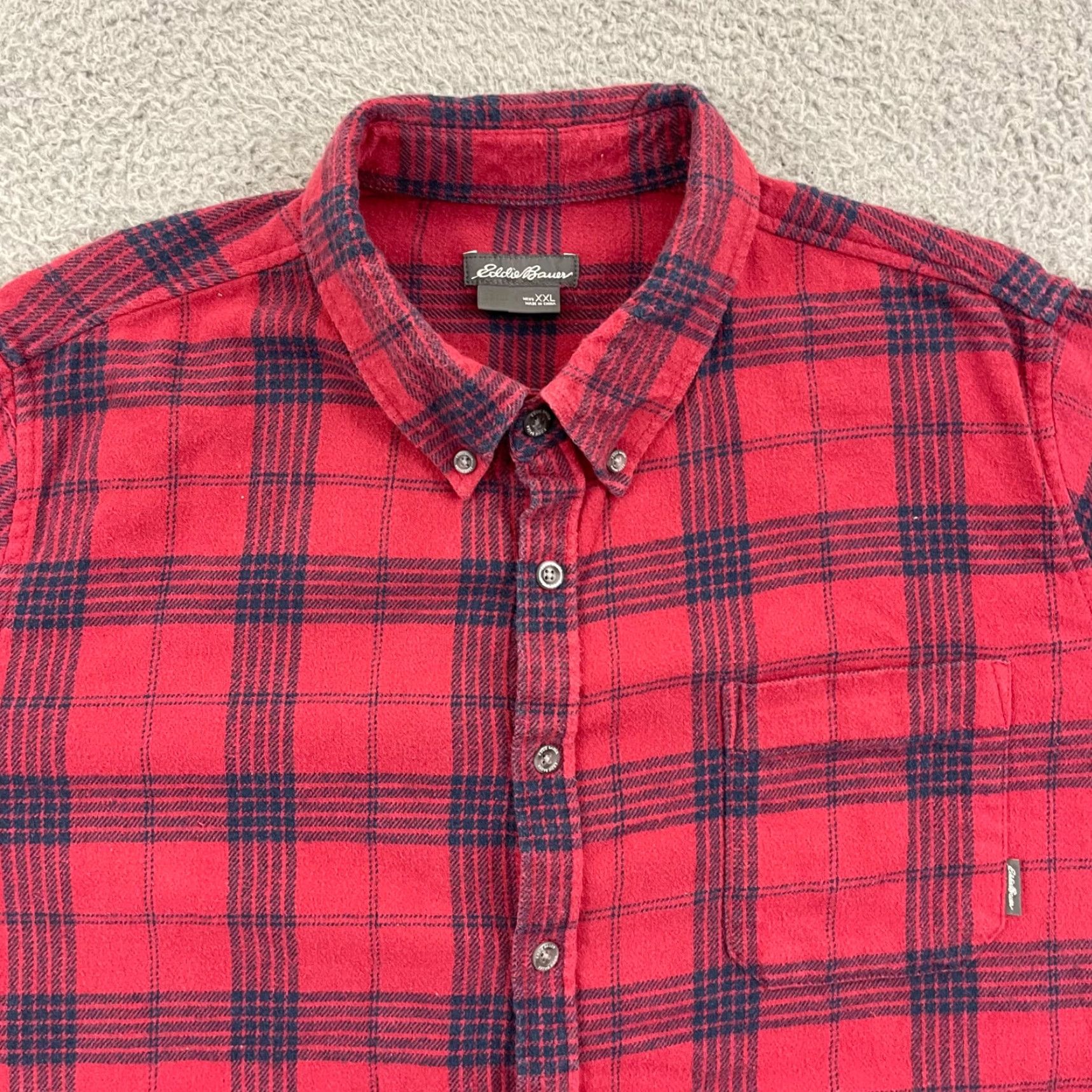 Eddie Bauer Eddie Bauer Shirt Mens 2XL Red Flannel Long Sleeve Plaid Relaxed Hiking Outdoor Size US XXL / EU 58 / 5 - 3 Thumbnail