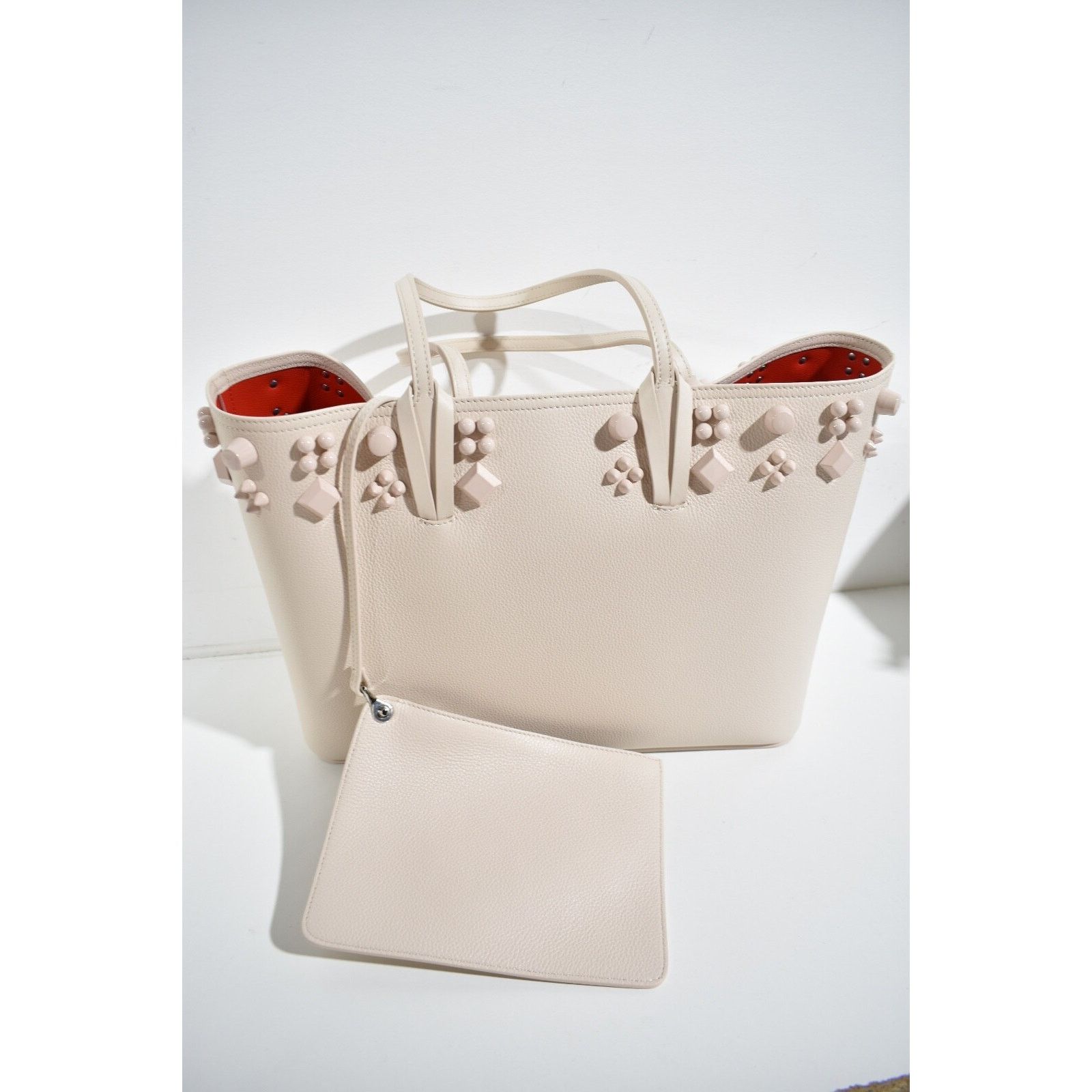 Christian Louboutin Christian Louboutin Leather Spike Tote Shoulder Bag Size ONE SIZE - 4 Thumbnail