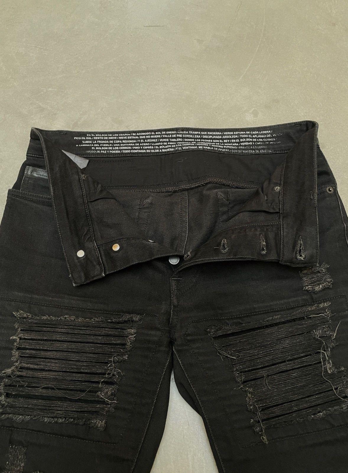 Marcelo Burlon Marcelo Burlon Distressed Black Denim Jeans 30 Italy Size US 30 / EU 46 - 8 Thumbnail