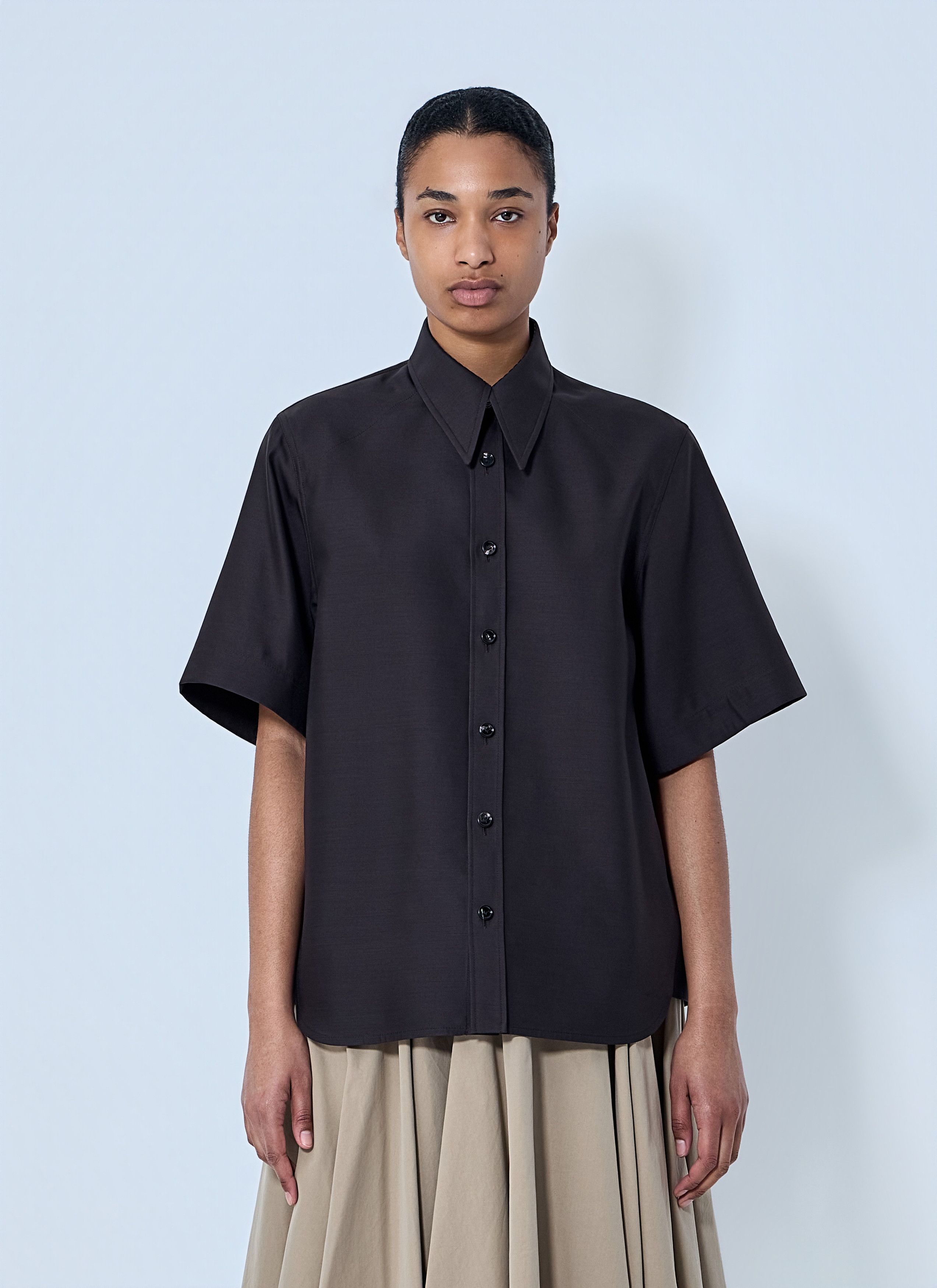 Bottega Veneta Wool and Silk Toile Shirt Size M / US 6-8 / IT 42-44 - 1 Thumbnail