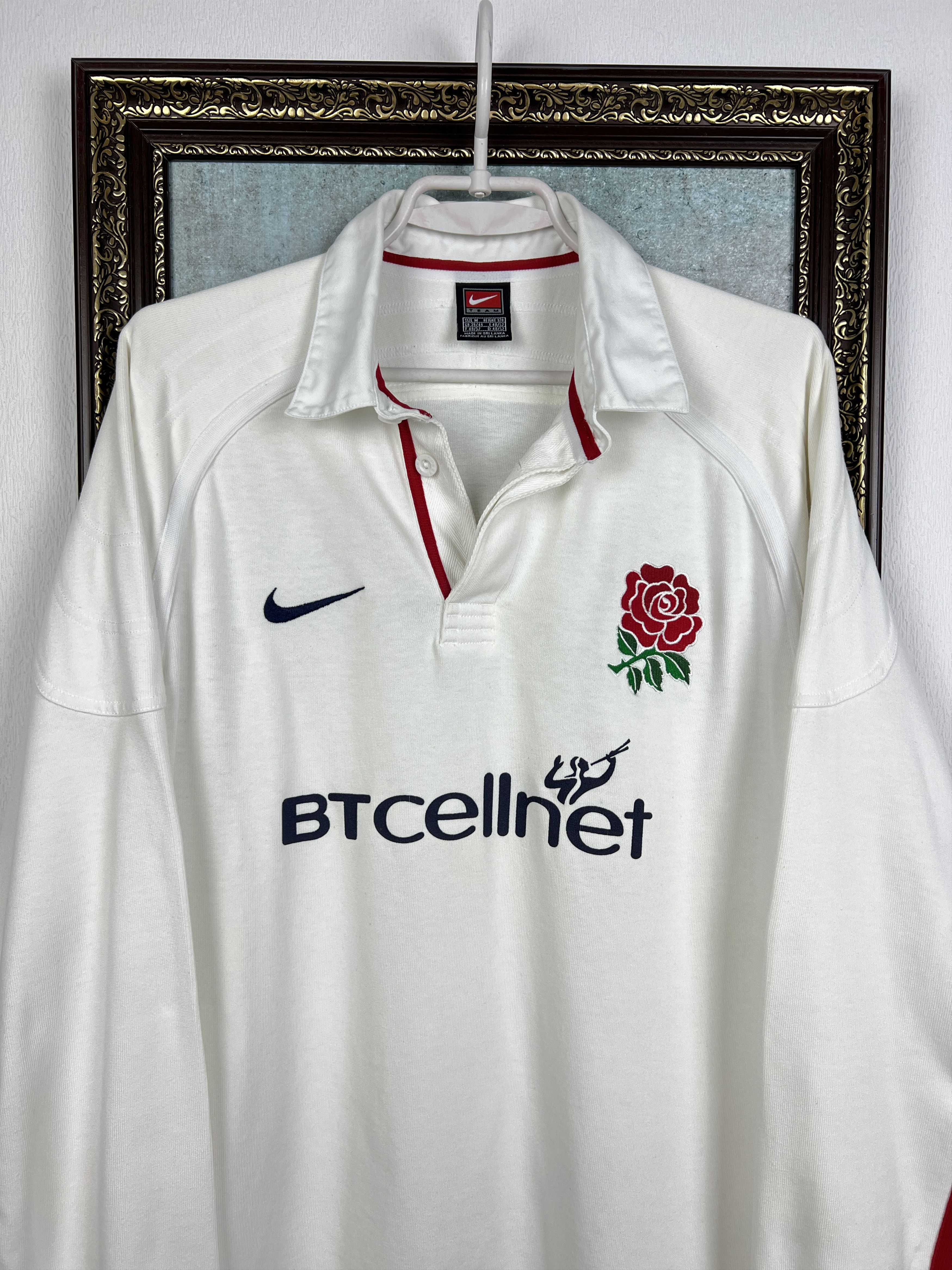 Nike Vintage England Rugby Union Jersey Long Sleeve Shirt Trikot Size US M / EU 48-50 / 2 - 2 Thumbnail