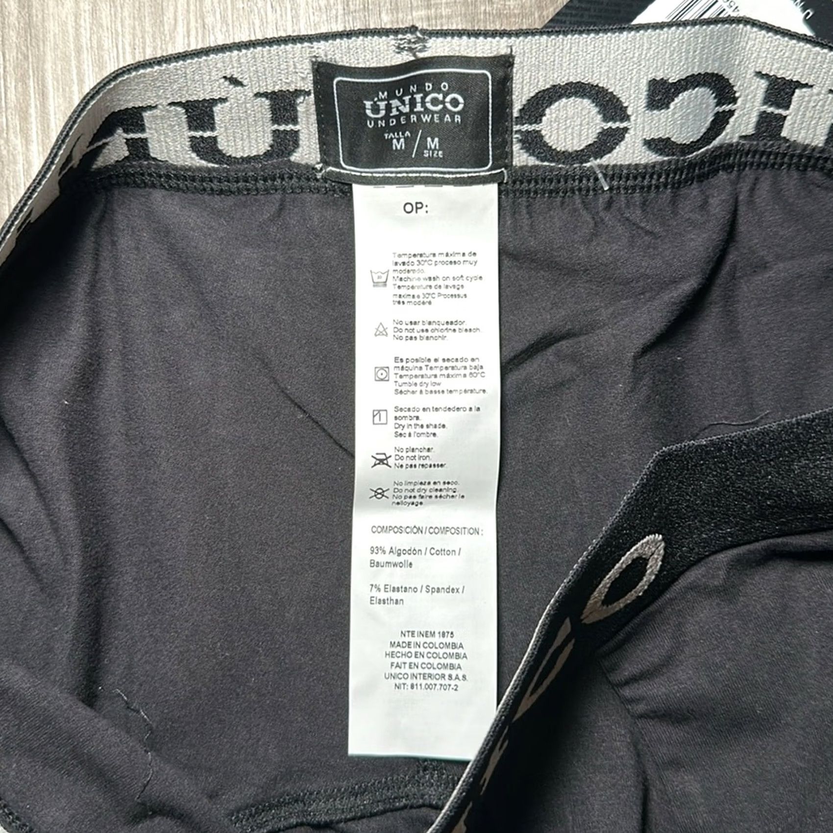 Vintage Unico Boxer Copa Medio Intenso Boxer Brief Medium Black Men Underwear Regular Style Boxer Briefs Mens 90s? Size 40R - 3 Thumbnail