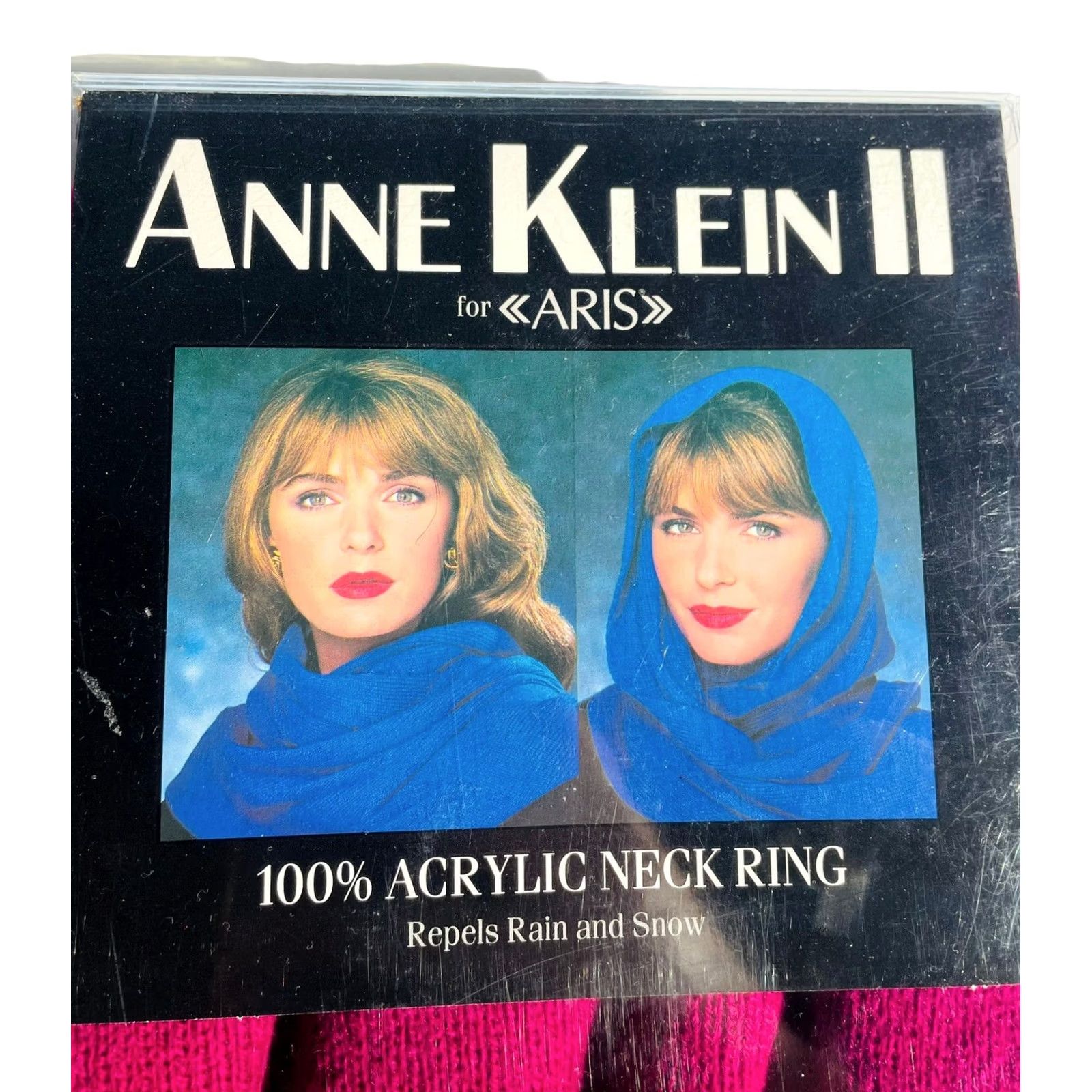 Anne Klein Anne Klein Scarf 2 For Aris 100% Acrylic Purple NOS New Replies Rain & Snow Women Decade 1990s Art Deco Size ONE SIZE - 3 Thumbnail