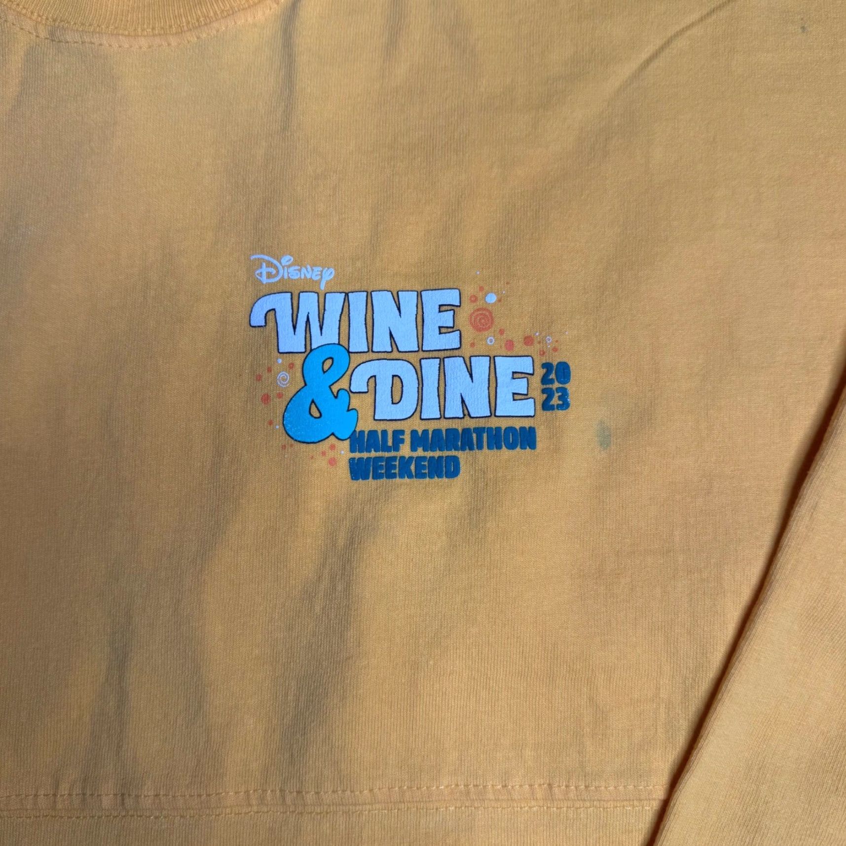 Disney Disney Wine Dine Half Marathon Weekend 2023 Spirit Jersey Long Sleeve Shirt Large Women Yellow Size L / US 10 / IT 46 - 3 Thumbnail