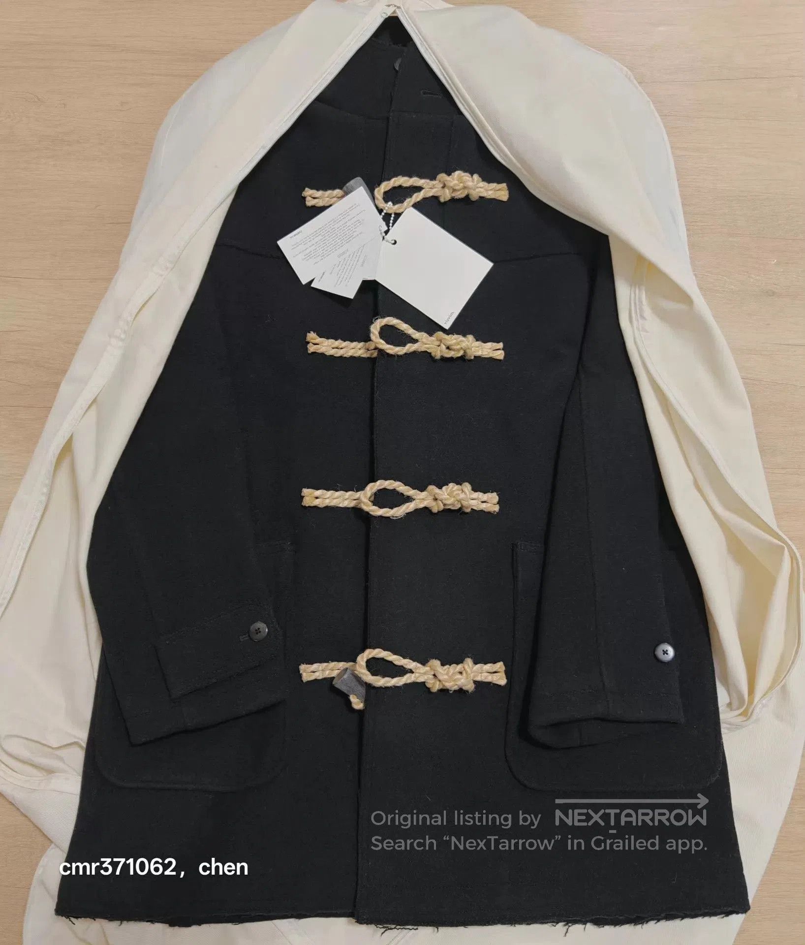 Visvim Black Toggle Fastening Hooded Coat Size M. Size US M / EU 48-50 / 2 - 8 Thumbnail
