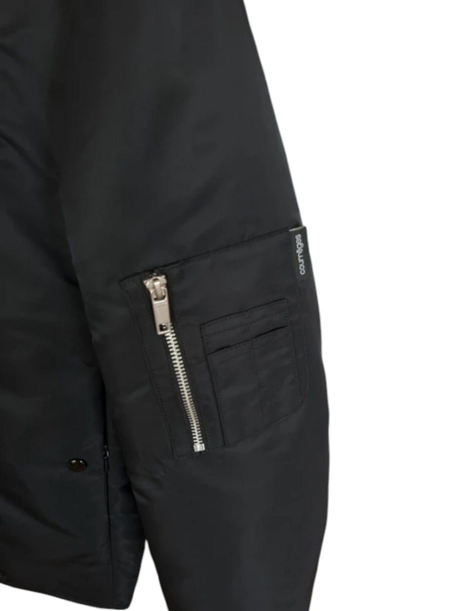 Courreges Courrèges Cocoon Extra Rib Bomber Jacket Black c.2020s Size US M / EU 48-50 / 2 - 9 Thumbnail