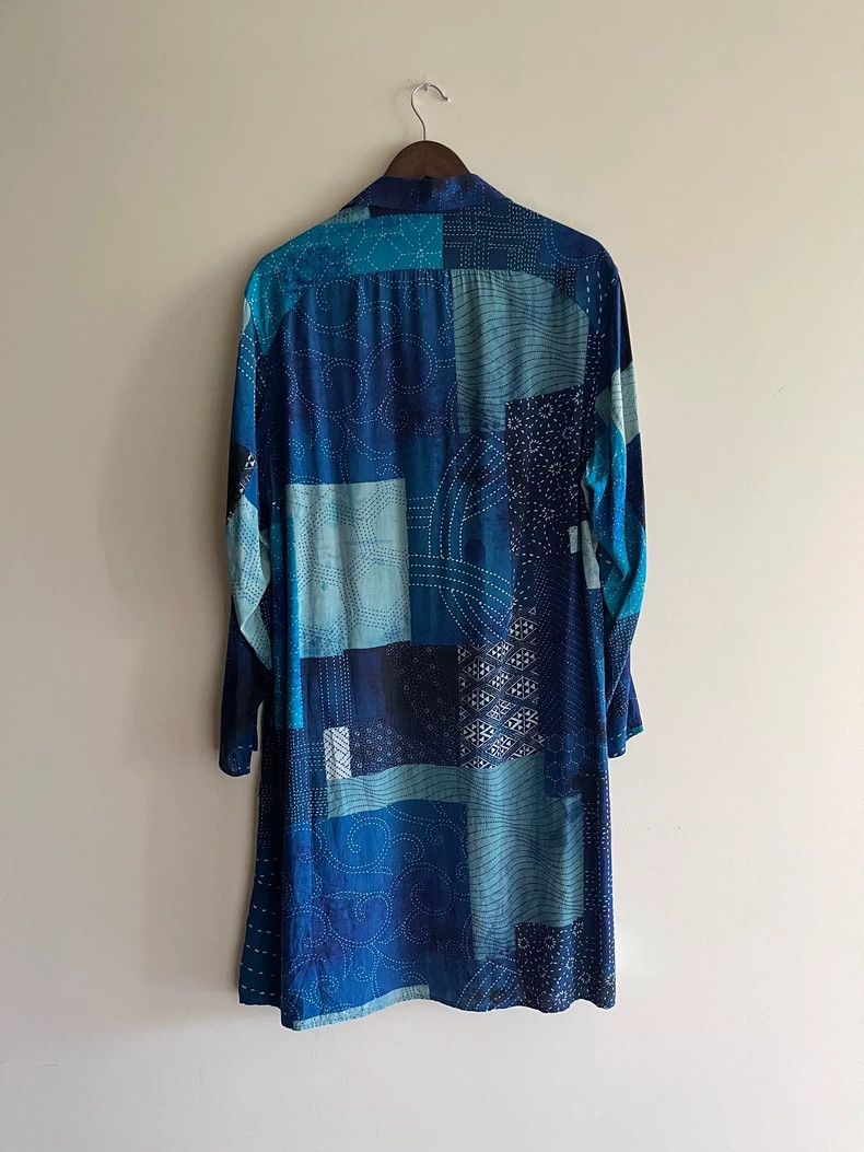 Yohji Yamamoto Yohji Yamamoto 2015 SS Blue Dye Long Shirt 2505-Nextarrow Size US M / EU 48-50 / 2 - 2 Thumbnail