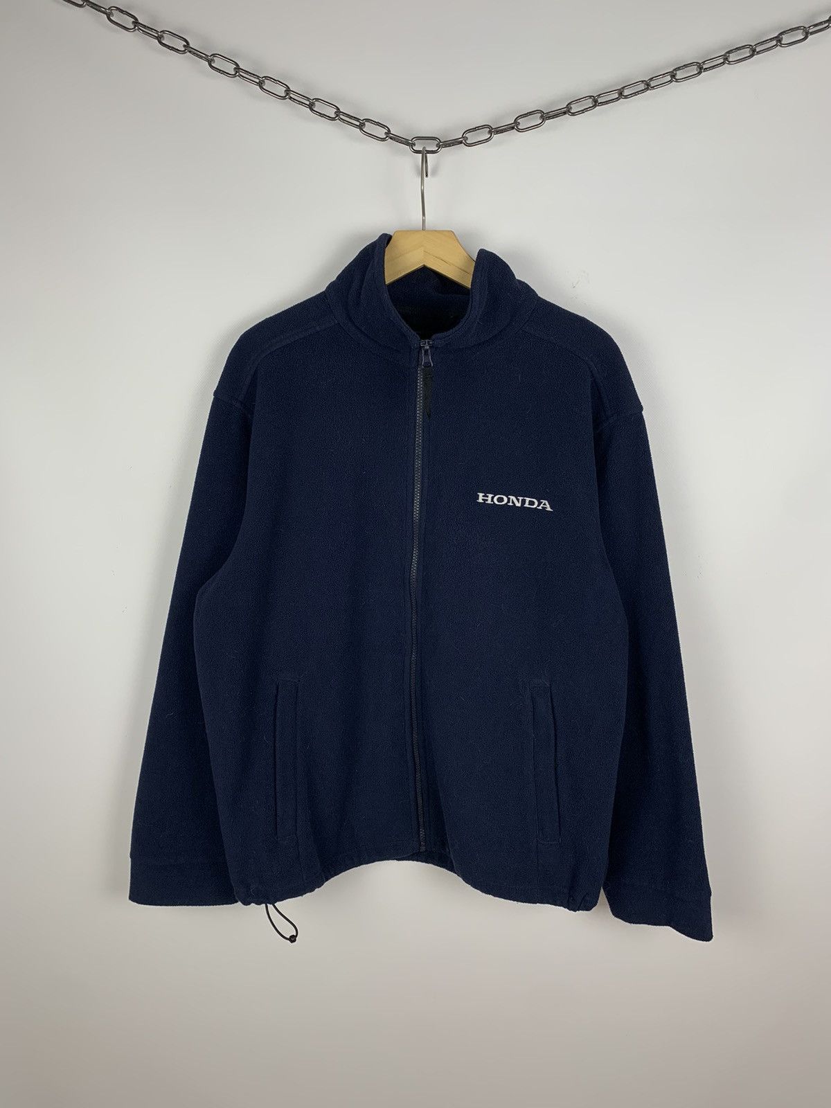 Honda Vintage Y2K Honda Fleece Zip Up Racing Sweatshirt Japanese Size US L / EU 52-54 / 3 - 5 Thumbnail