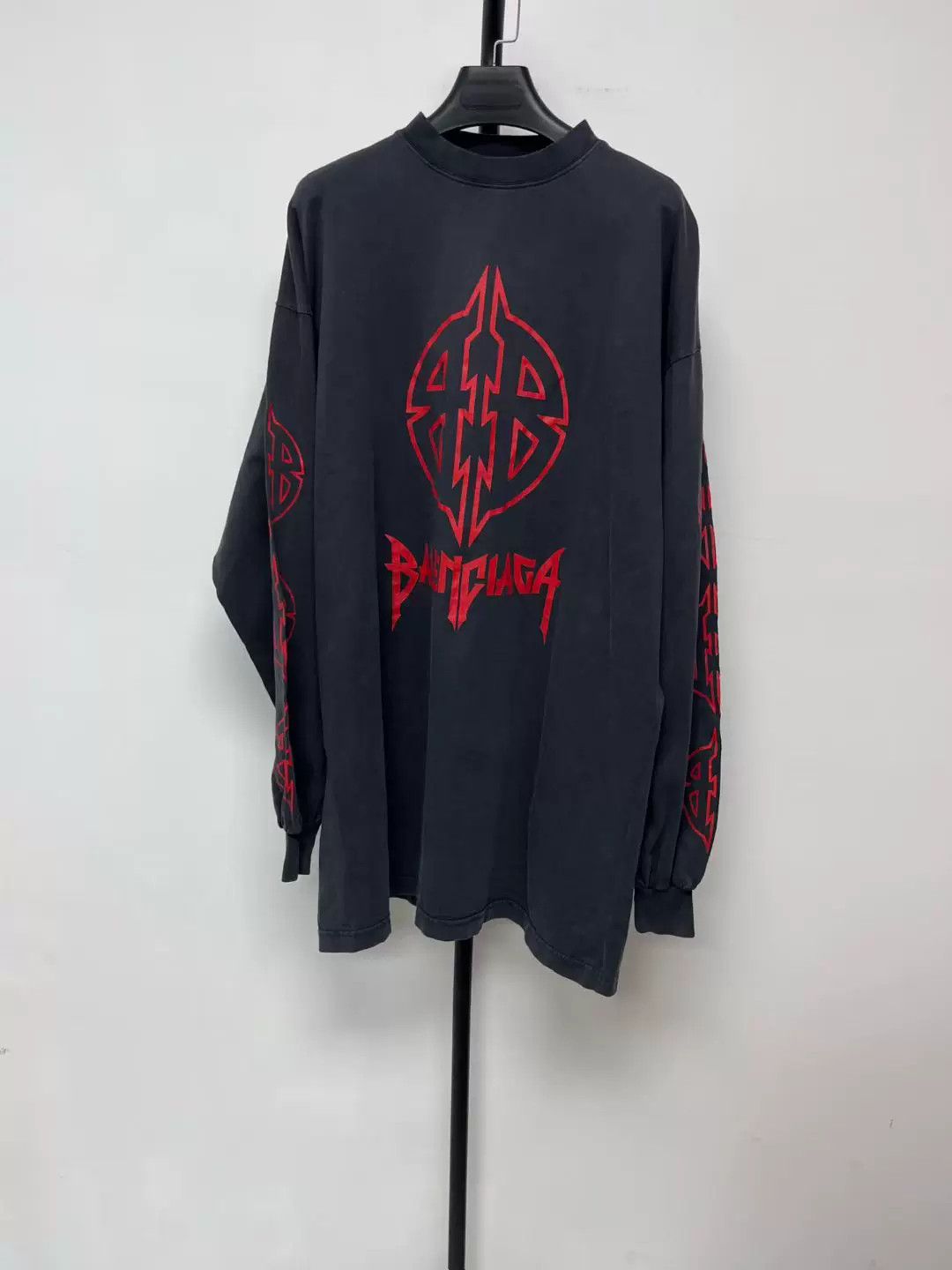 balenciaga gray long sleeve sweatshirt