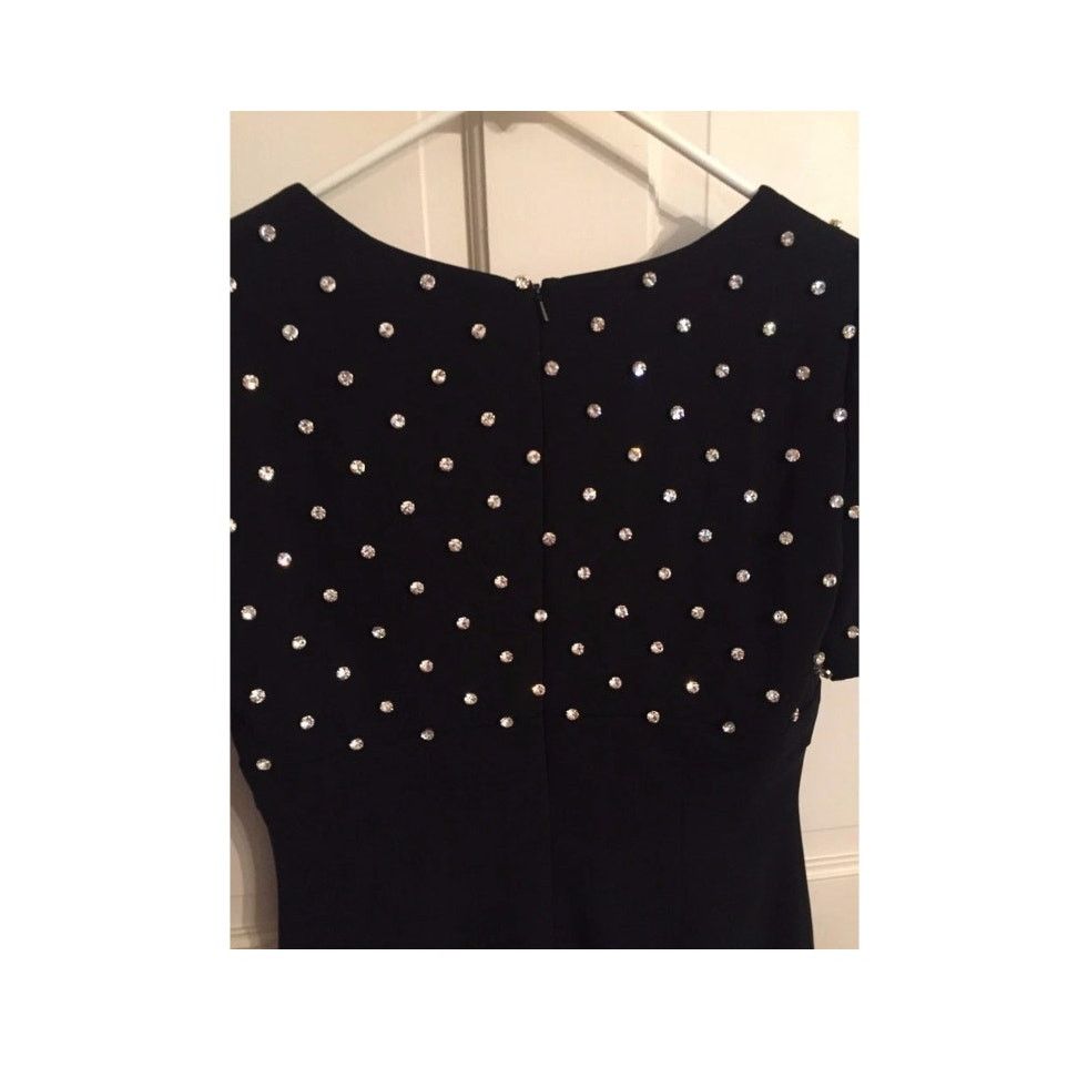 Moschino MOSCHINO Coutur Jeremy Scott Crystal Diamonds Crepe Dress Size M / US 6-8 / IT 42-44 - 11 Thumbnail