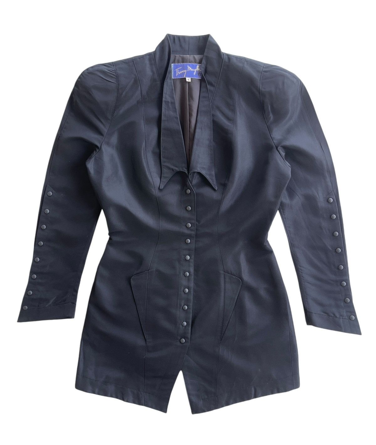 Thierry Mugler 1990s Iconic Structured Corseted Jacket Coat Size S / US 4 / IT 40 - 1 Thumbnail
