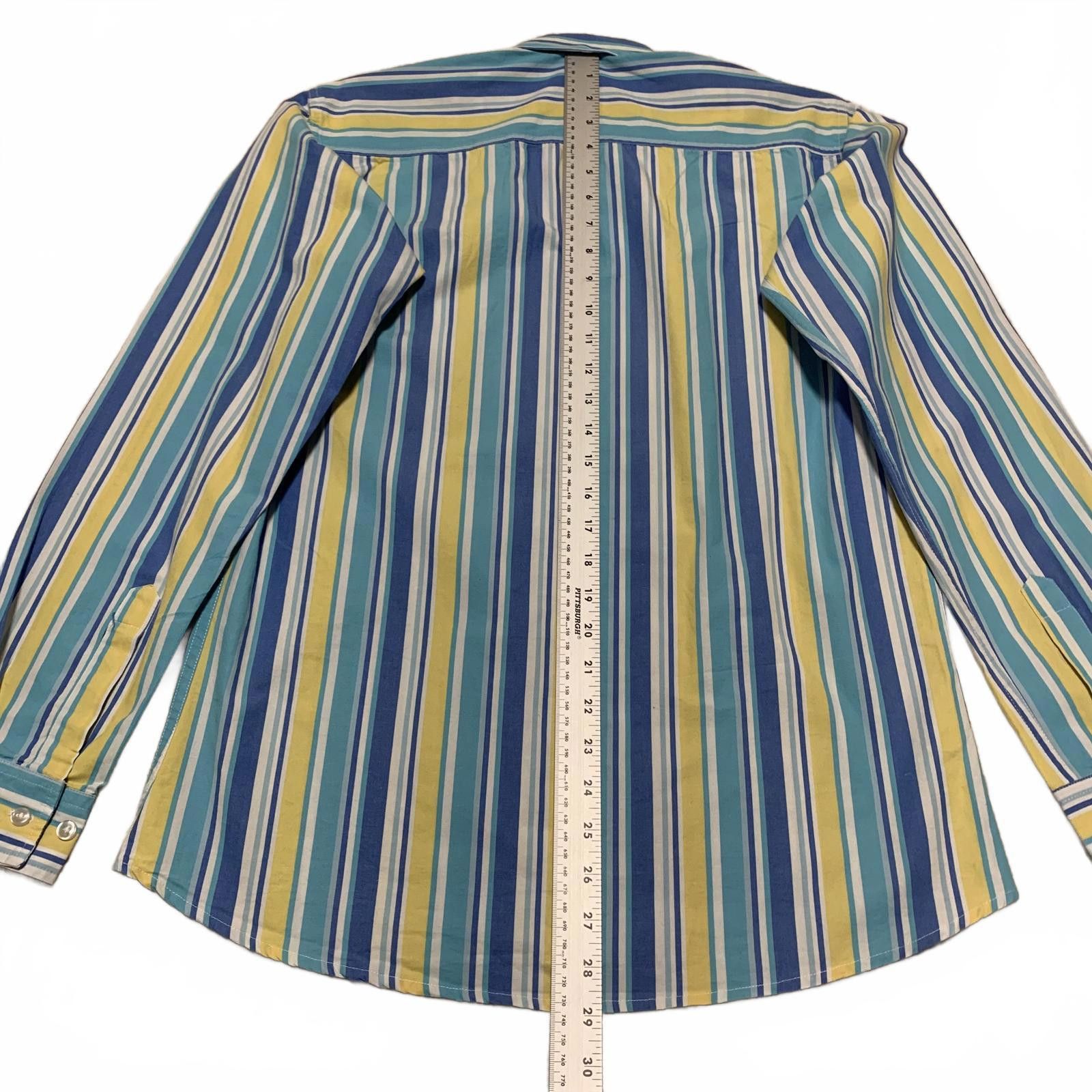 Other DVRG Men's Small Blue Yellow Green Striped Shirt Size US S / EU 44-46 / 1 - 7 Thumbnail