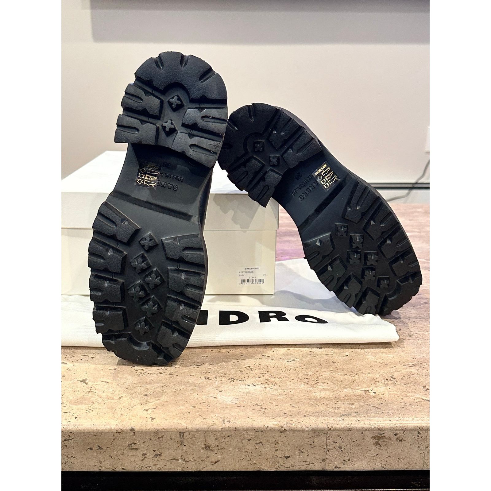 Sandro NEW Sandro Leather Loafers with Thick Notched Soles size 36 Size US 5.5 / IT 35.5 - 6 Thumbnail