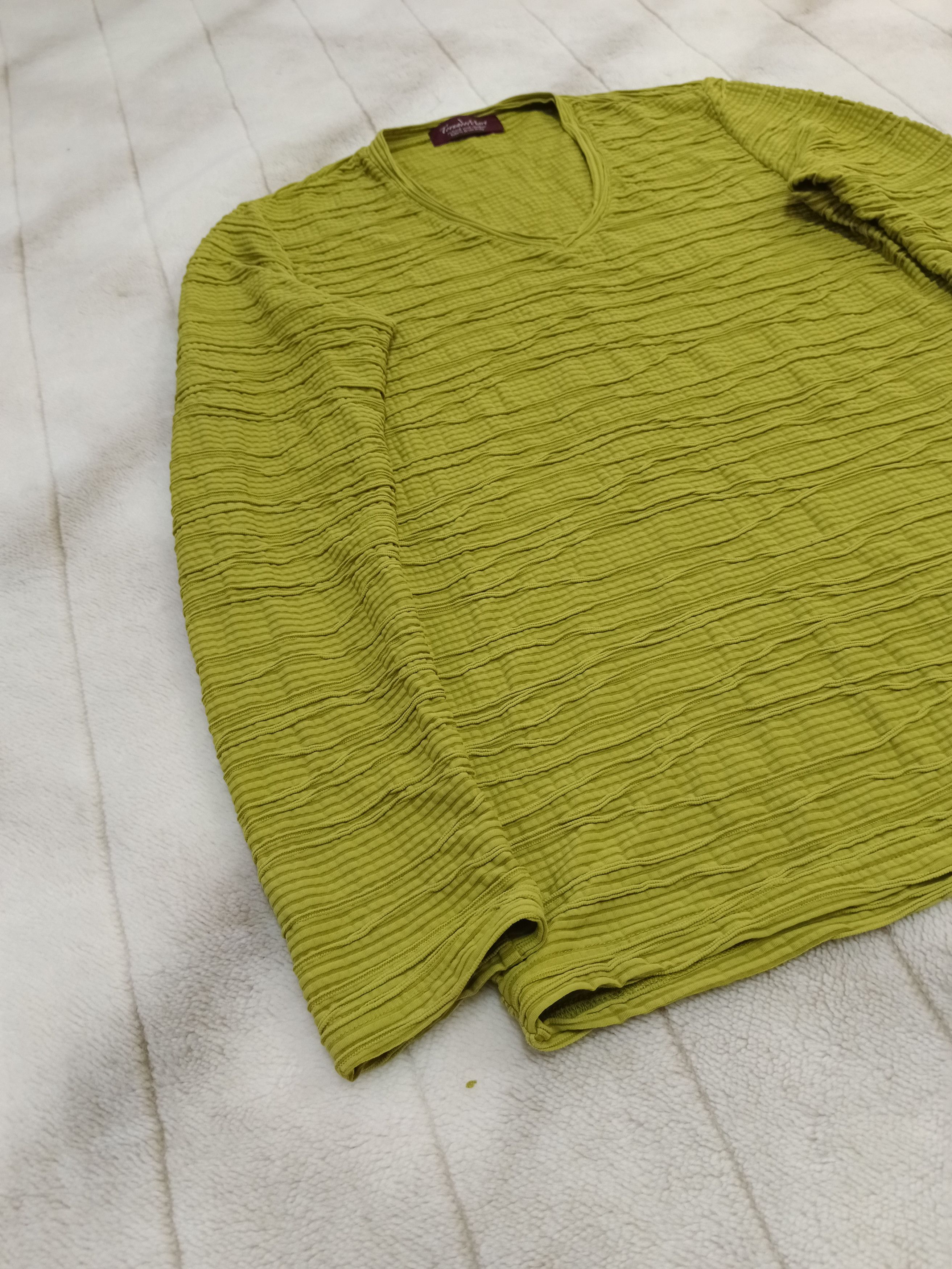 Tornado Mart PLEATS TORNADO MART V NECK LONG SLEEVE UNISEX Size US M / EU 48-50 / 2 - 2 Thumbnail