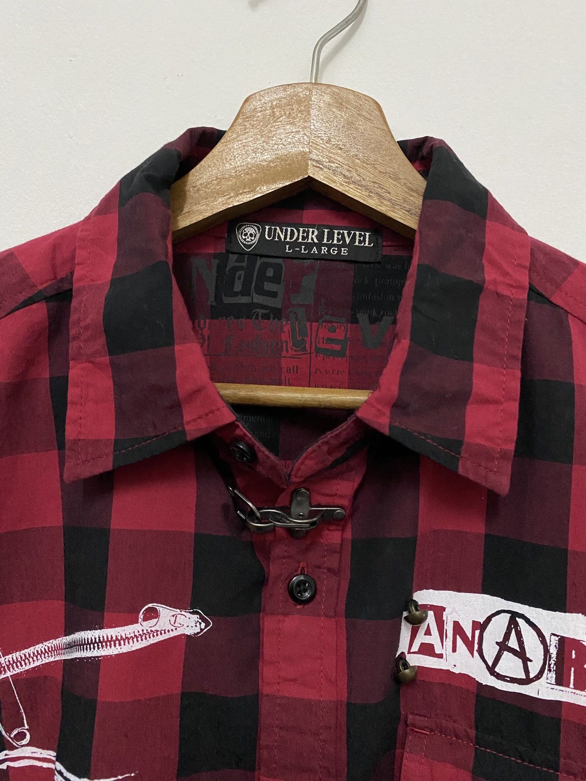 A.F.F.A. × Seditionaries Under Level Anarchy Bondage Tartan Design Punk Shirt Size US M / EU 48-50 / 2 - 6 Thumbnail