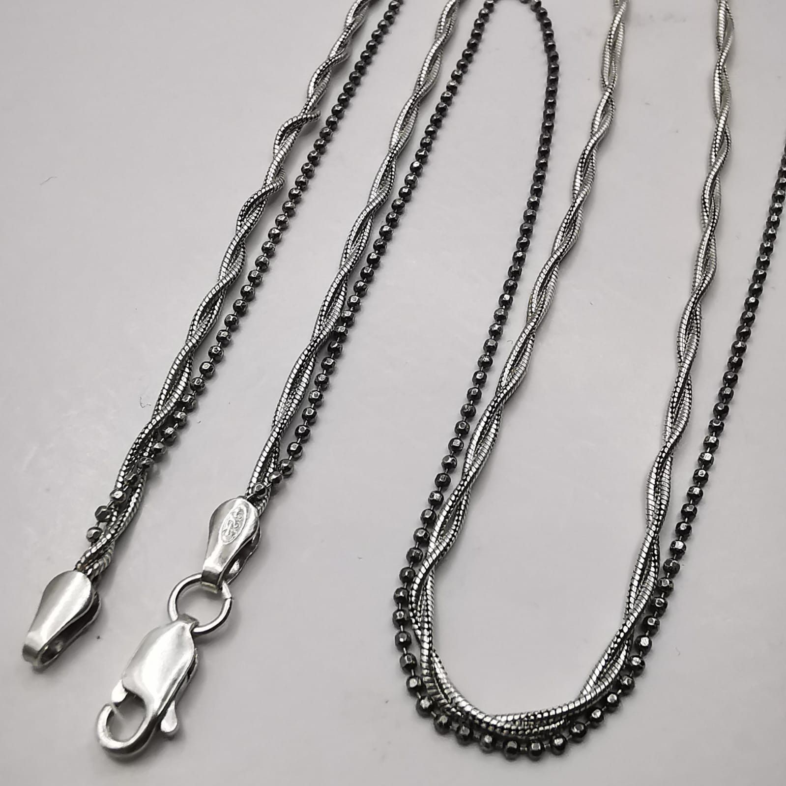 Sterling Silver Vintage Chain Necklece,925 Sterling Silver,Signed , 7,51g Size ONE SIZE - 7 Thumbnail