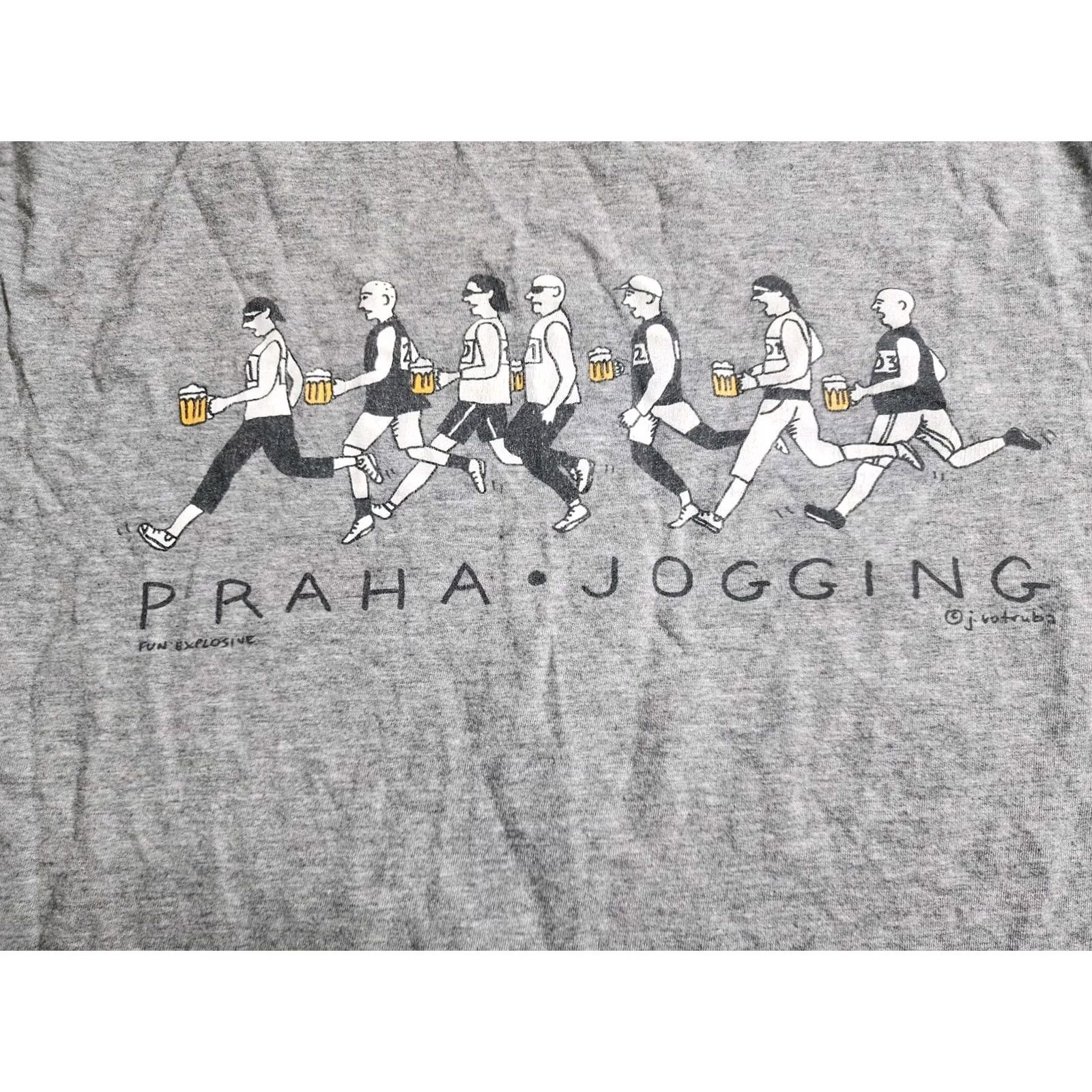 Vintage VINTAGE Franz Kafka Art Praha Handmade M 90s T-Shirt Gray Cotton Knit Short Sleeve Crew Neck Mens Graphic Print Shoes? Size US M / EU 48-50 / 2 - 4 Thumbnail