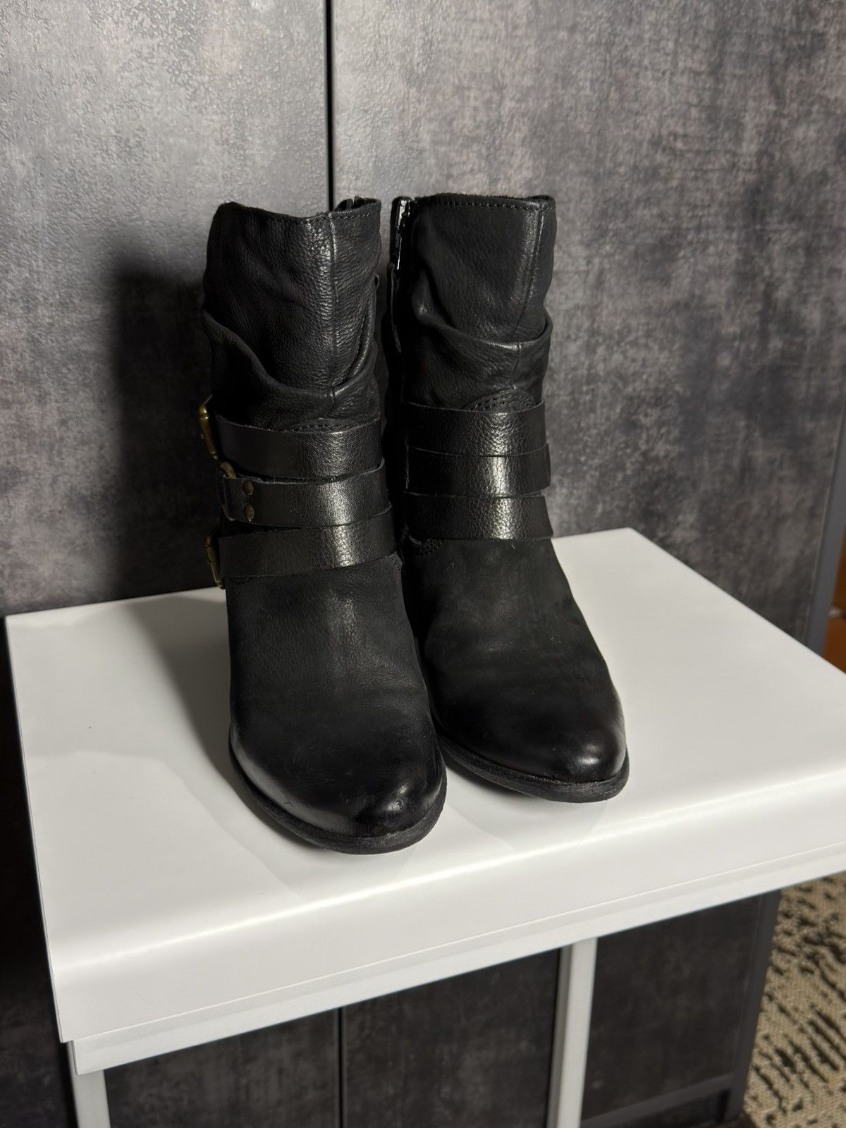 Vintage Vintage Leather Belted Heels Boots Western Owens Dirk Yohji Size US 9 / IT 39 - 15 Thumbnail