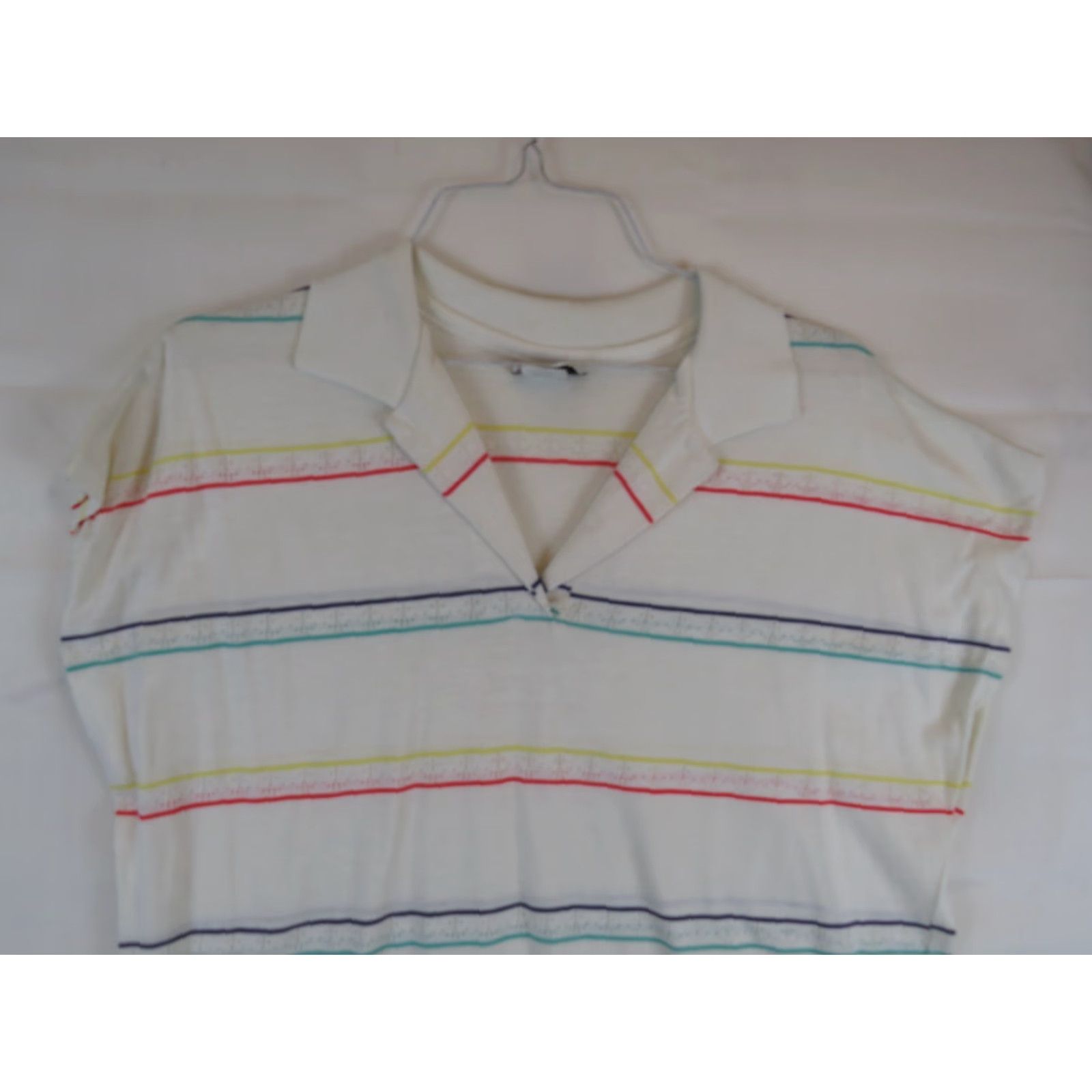 Vintage Vintage Golden Wings USA boating stripe sleeveless shirt Women's 24W Red 50s 60s 70s Blouse Shirt Size 4XL / US 24-26 - 3 Thumbnail