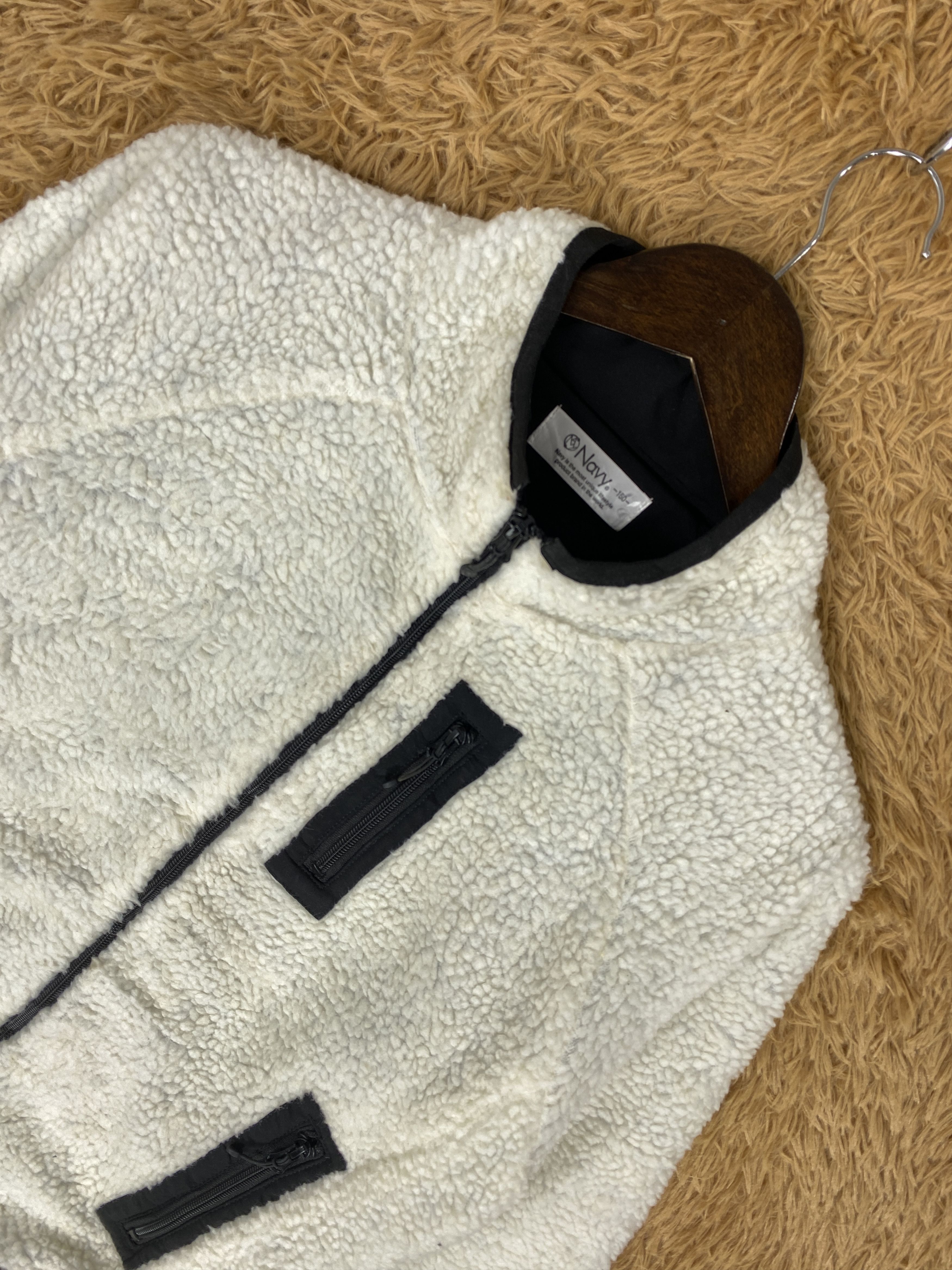 Japanese Brand × Vintage Vintage Navy Fleece Jacket Size US S / EU 44-46 / 1 - 2 Thumbnail