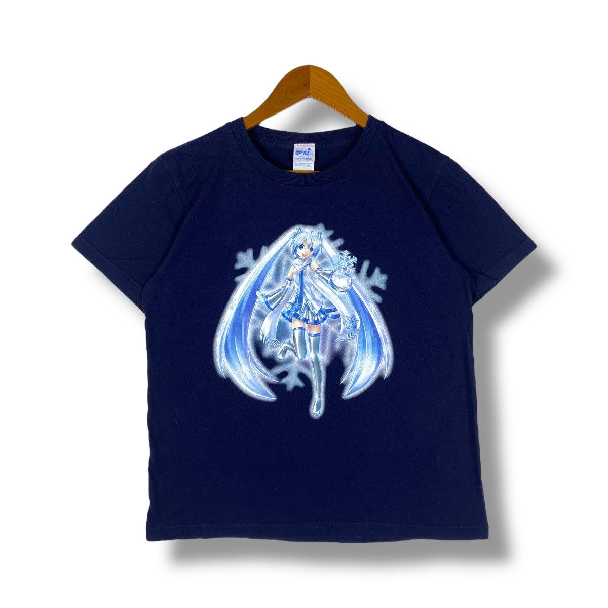 Hatsune Miku SNOW MIKU Sky/Town Anime Idol Graphic Tee Shirt