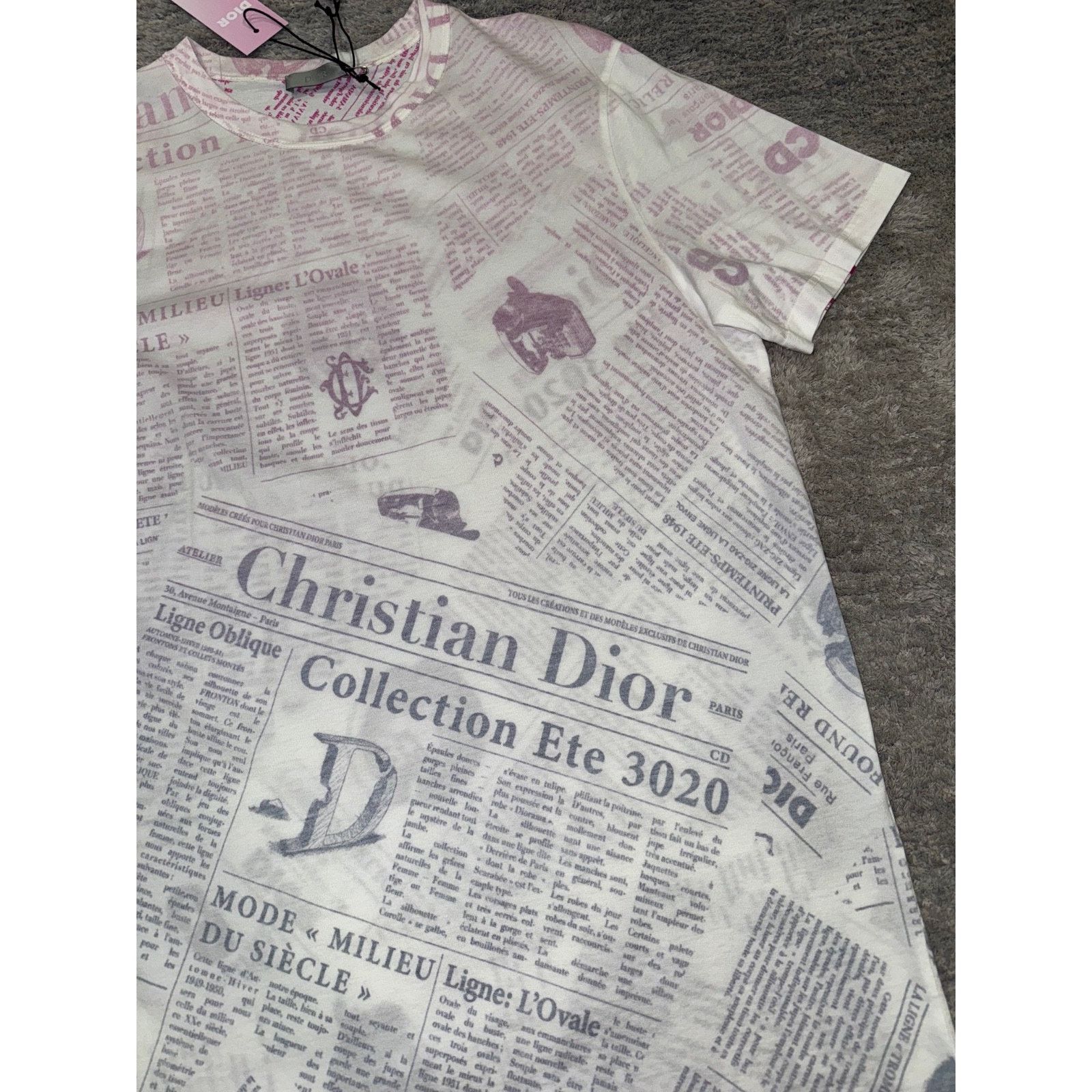 Dior x Daniel Arsham Logo Short Sleeve Shirt T-Shirt Medium