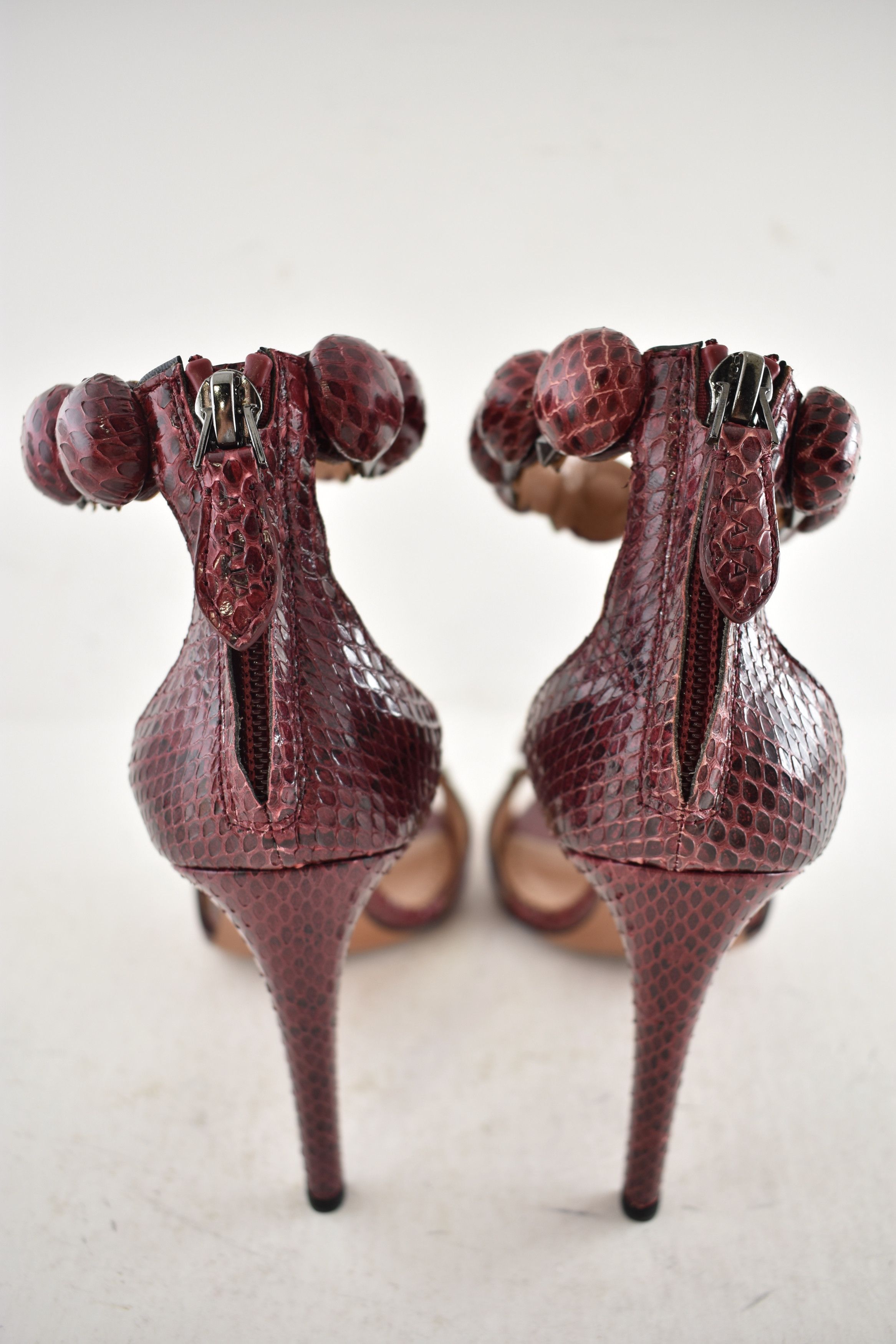 Alaia Alaia Bombe 110m Snakeskin Ankle Strap Sandal Heel Pump 36.5 Size US 6.5 / IT 36.5 - 10 Thumbnail