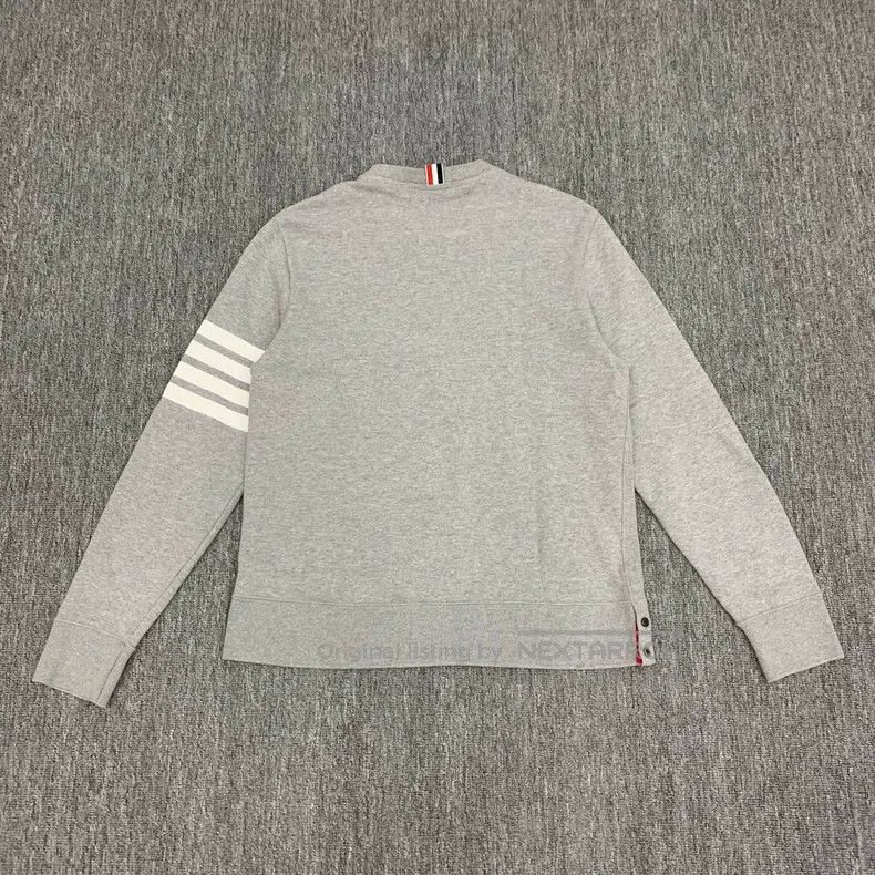 Thom Browne Thom Browne Gray four stripe hoodie Size US XXL / EU 58 / 5 - 2 Thumbnail