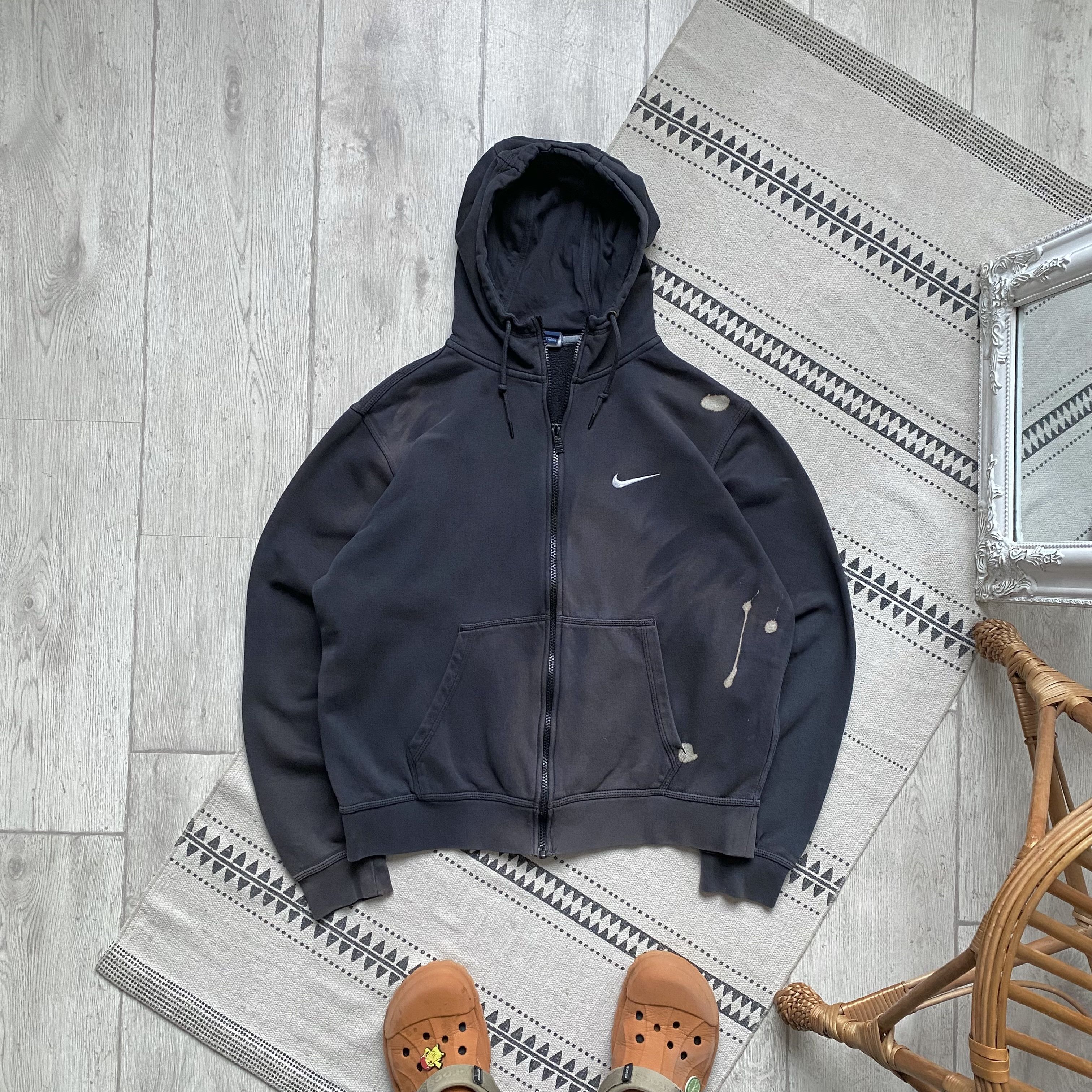 Nike Vintage Sun Faded Nike zip hoodie Cropp Work style Size US M / EU 48-50 / 2 - 1 Thumbnail