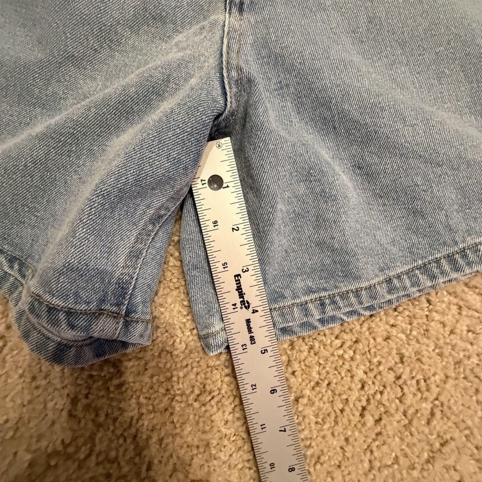 Other Sewing Korea Denim Shorts High Waisted Light Wash Women Sz M Size 28" / US 6 / IT 42 - 7 Thumbnail
