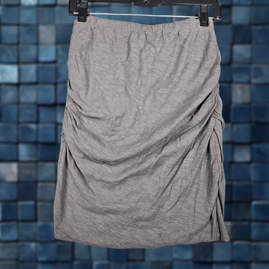 Vintage PURSUE Women's Gray Side Ruched Lined Mini Skirt Size M NEW Size 32" / US 10 / IT 46 - 1 Thumbnail