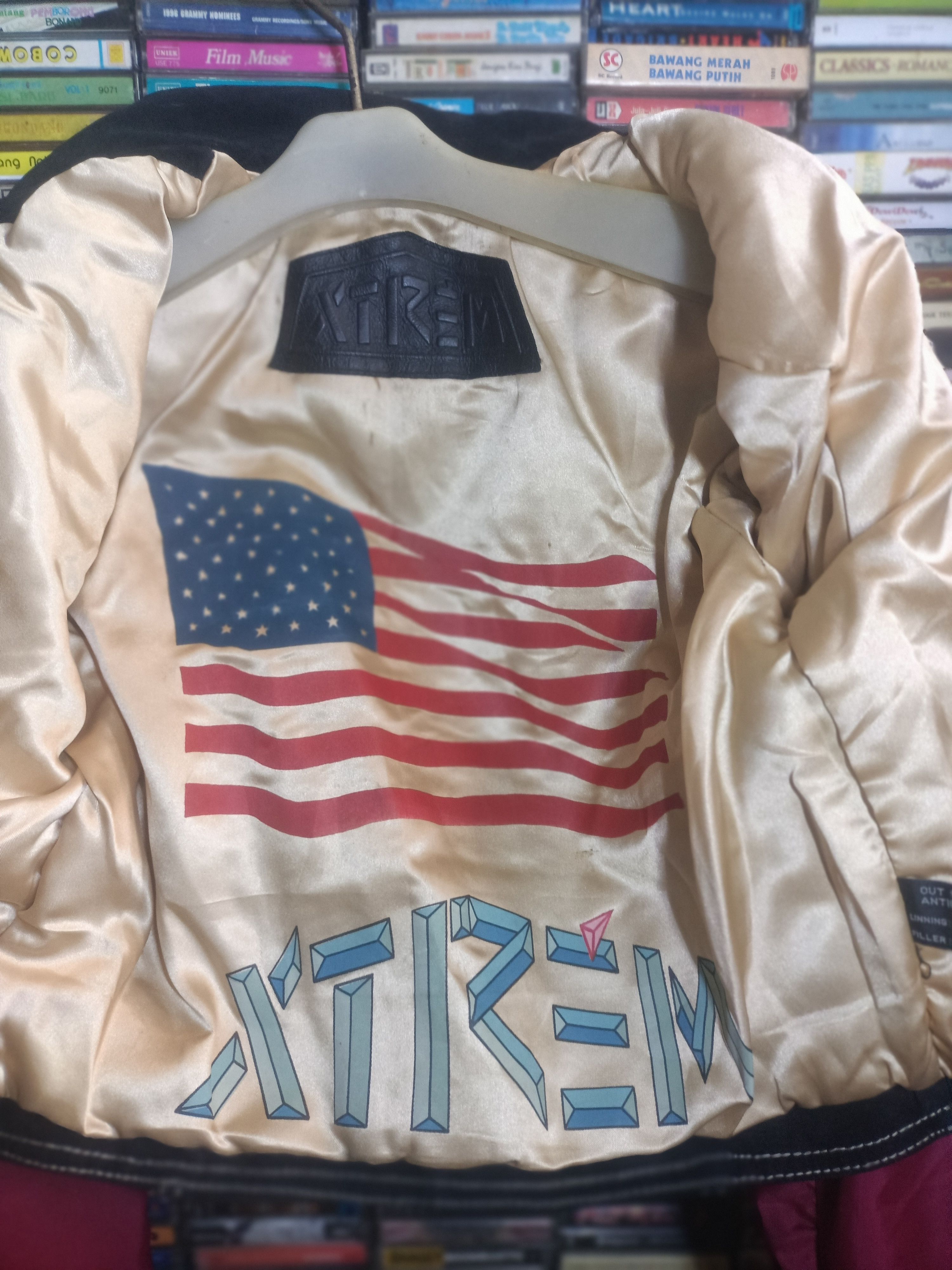 Other Vintage 90s leather suede Biker Jacket Contrast Sleeves Size M / US 6-8 / IT 42-44 - 7 Thumbnail