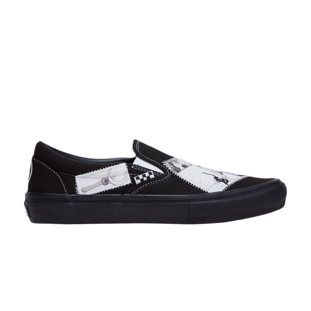 image of Sailor Moon X Skate Slip-On Pretty Guardian Shoes in Black, Men's (Size 8.5)