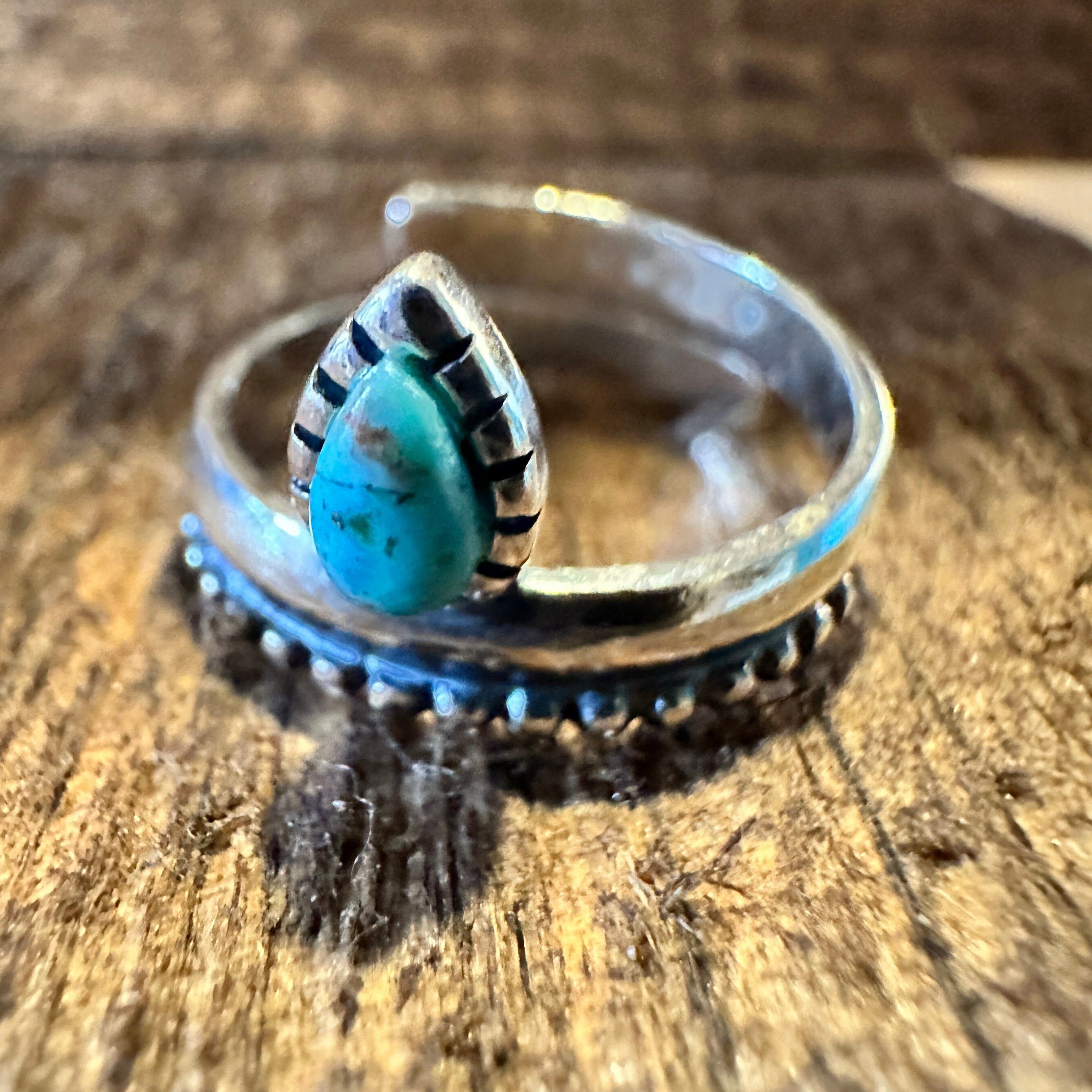Other Native American Bipana Turquoise Ring, Genuine Sterling Silv Size ONE SIZE - 1 Thumbnail