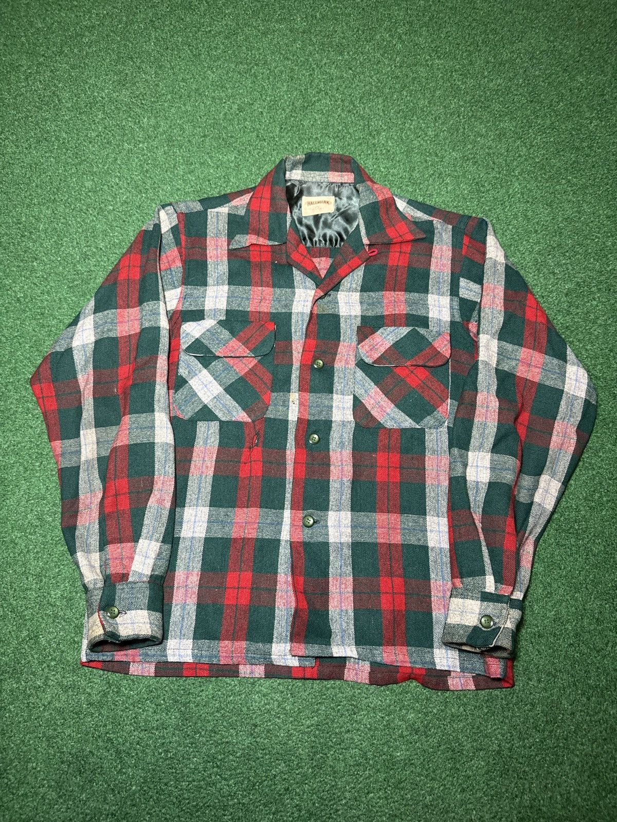 Vintage Vintage 70s 80s Wool Blend Plaid Button Up Flannel Shirt Size US S / EU 44-46 / 1 - 1 Thumbnail