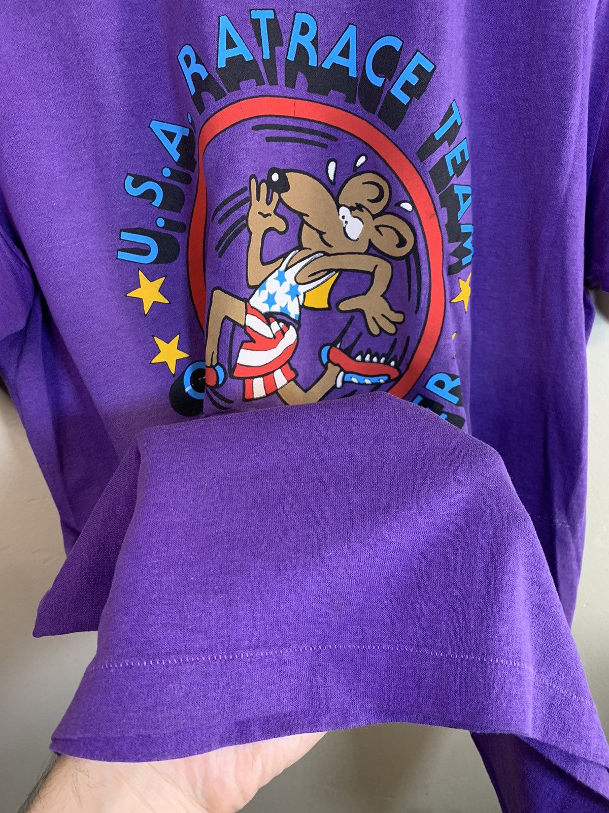 Vintage *RARE* Vintage 80’s USA Rat Race Team Official Member Shirt Size US L / EU 52-54 / 3 - 3 Thumbnail