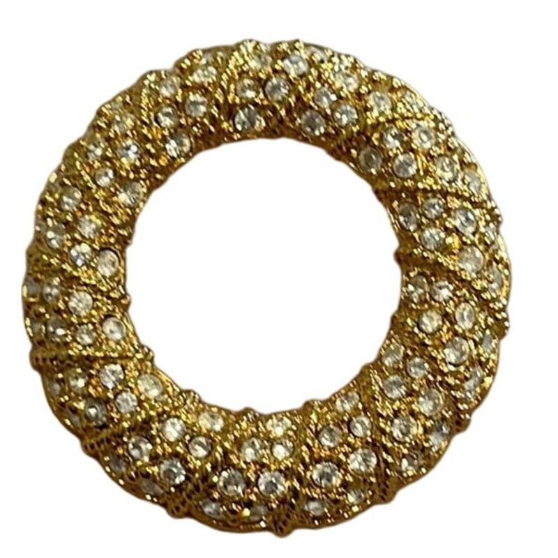 Swarovski Swarovski Brand Brooch Pin Crystal Faceted Stones Gold Size ONE SIZE - 1 Thumbnail