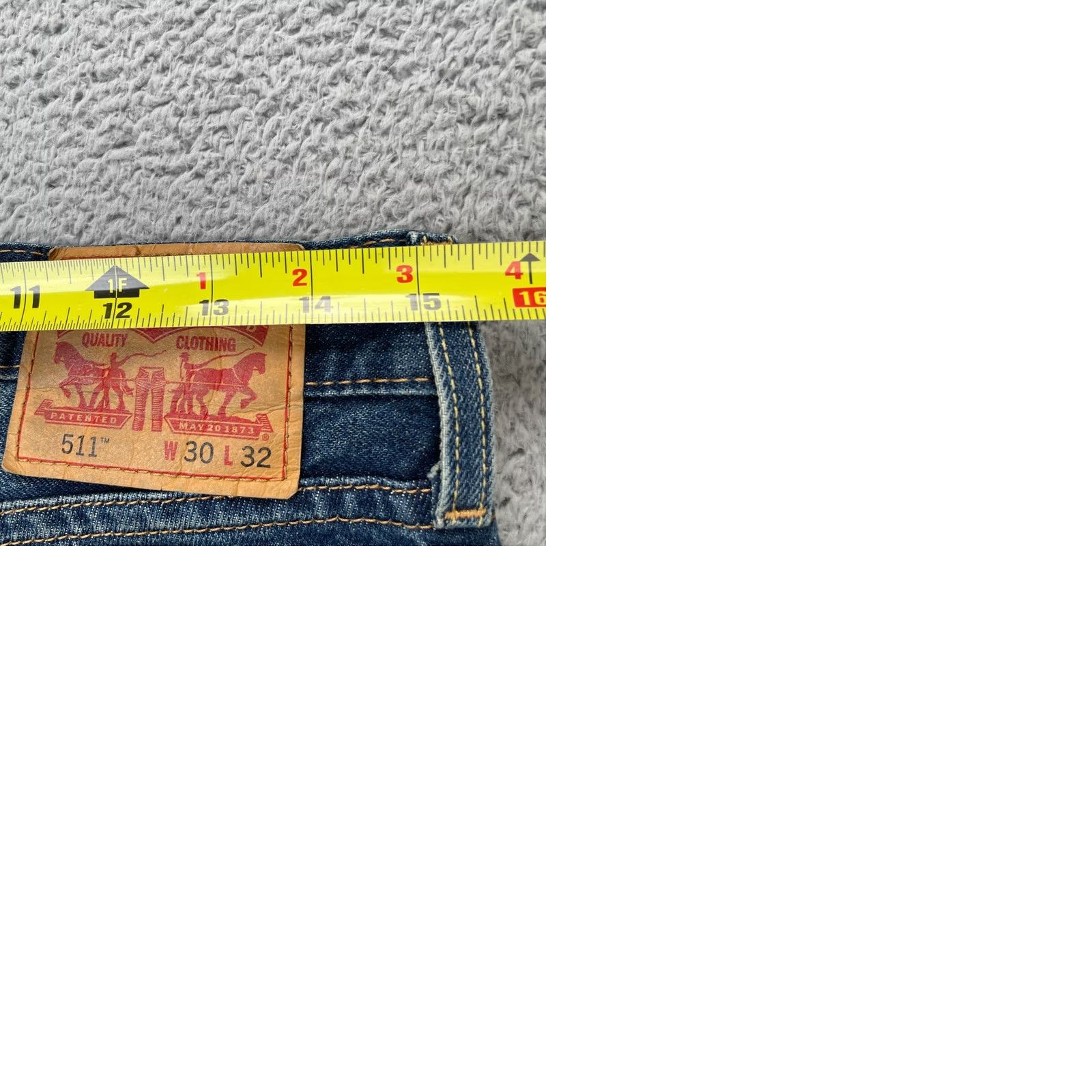 Levi's Levi's 511 Jeans Mens 30x32 Blue Slim Straight Denim Distressed 5-Pocket Cotton Button Zipper Logo Size US 30 / EU 46 - 9 Thumbnail