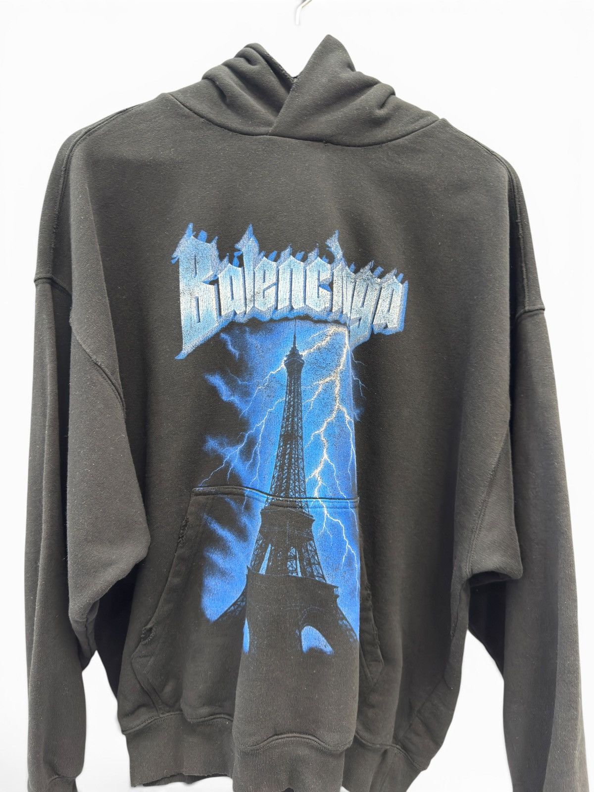 Balenciaga Balenciaga Paris Thunderstorm Hoodie Size US M / EU 48-50 / 2 - 2 Thumbnail