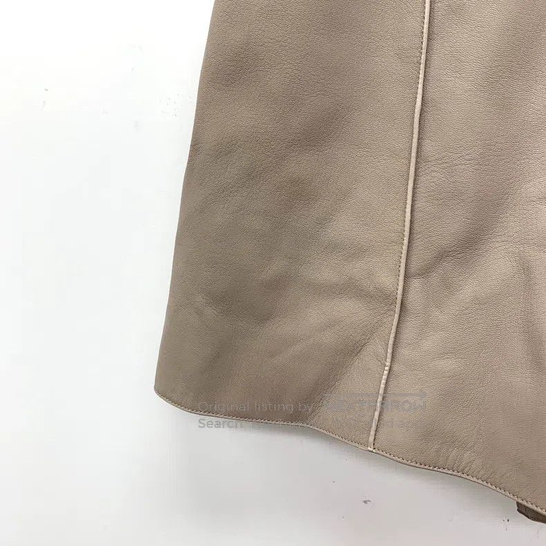 Hermes Hermes Brown sheepskin casual leather pants shorts Size 42" / US 20 - 4 Thumbnail