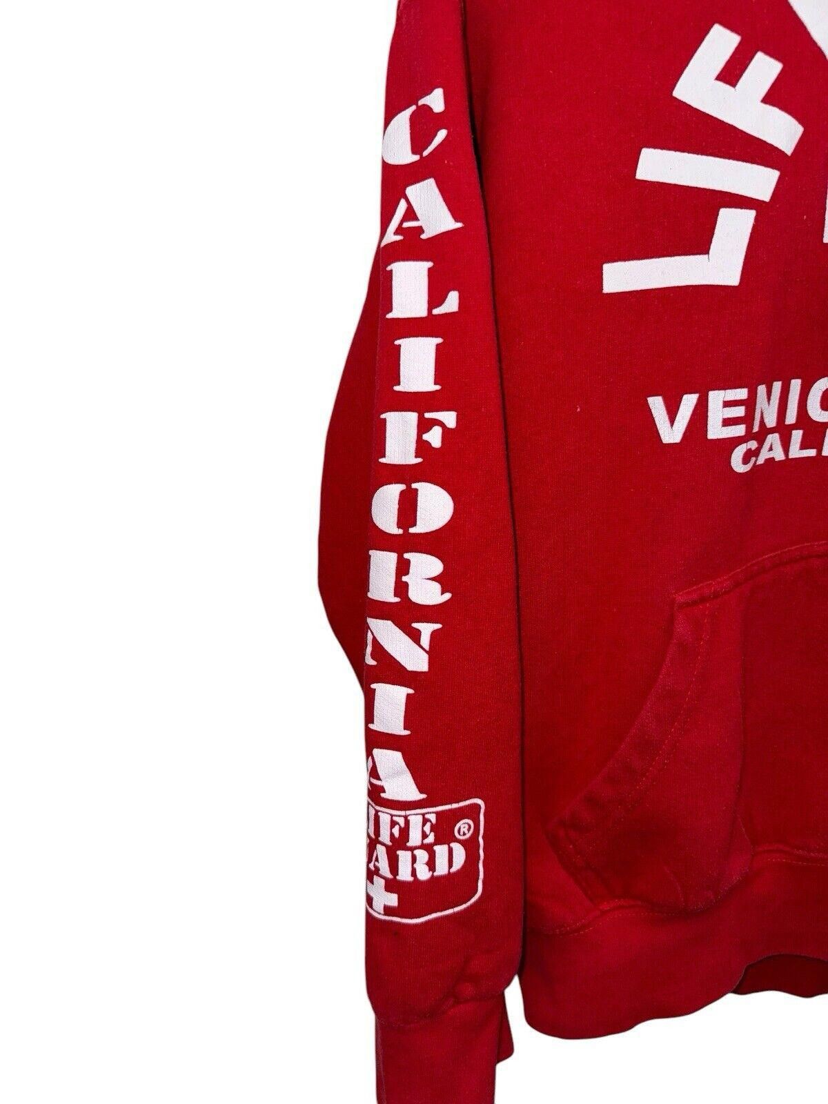 Designer Vintage Lifeguard Venice Beach California Red Hoodie Sz S Size US 30 / EU 46 - 4 Thumbnail