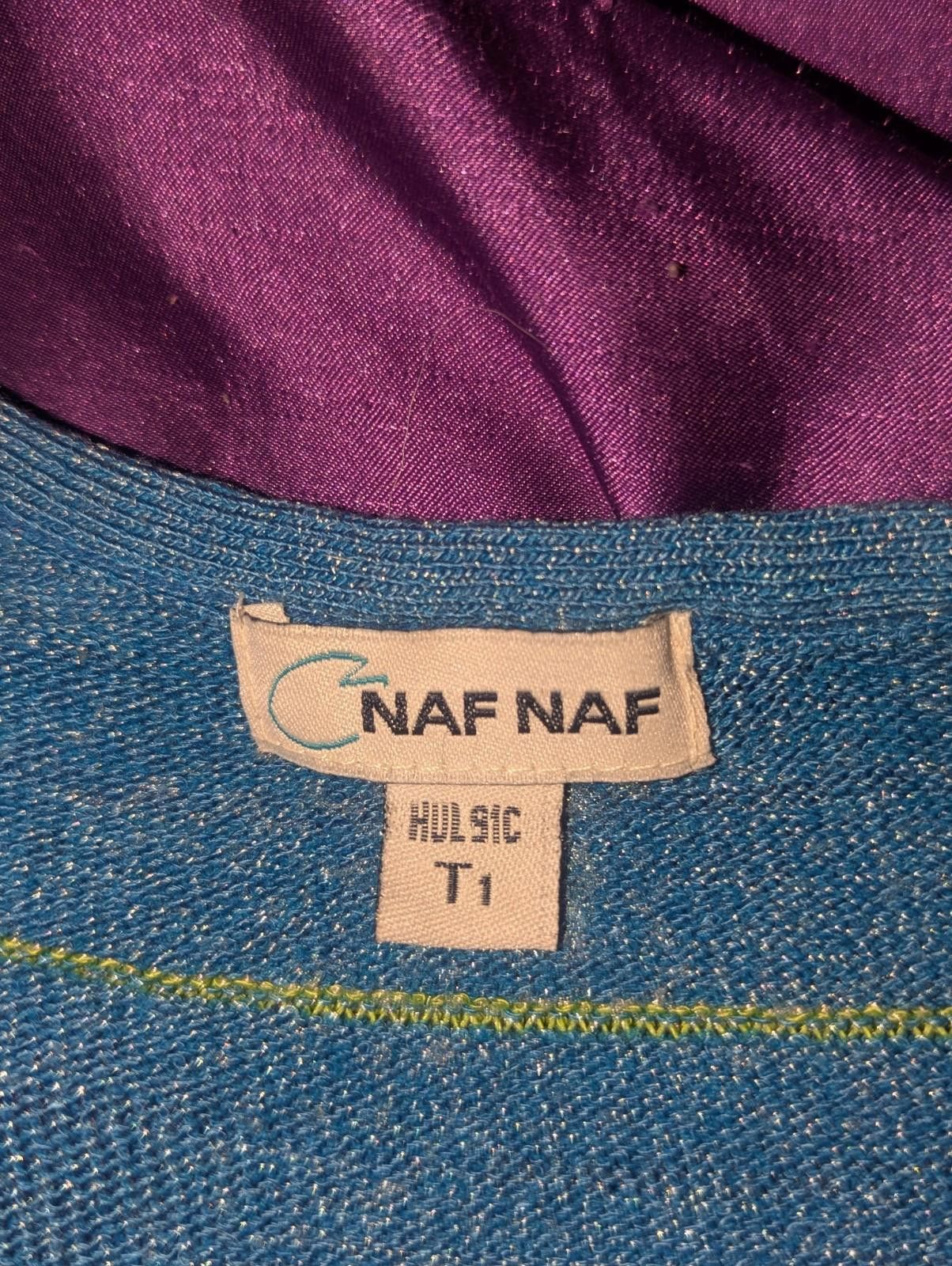 Designer VTG 90s Y2K NAF NAF Blue Striped Tank Top Sz S Size S / US 4 / IT 40 - 8 Thumbnail