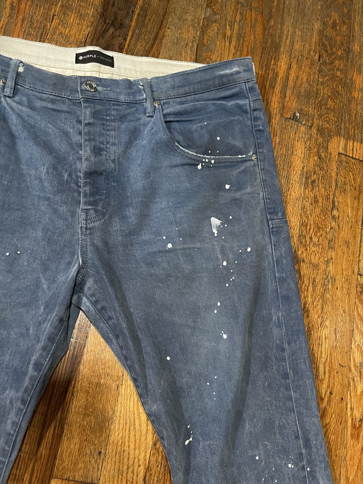 Purple Brand Purple Brand Denim Jeans Cobalt Paint Splatter Spray Size 40 Size US 40 / EU 56 - 5 Thumbnail