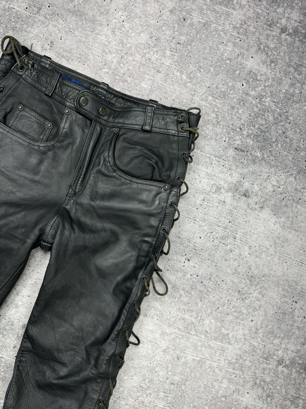 Genuine Leather × Vintage Vintage 90’s Y2K Style Casual Cowboy Genuine Leather Pants Size US 30 / EU 46 - 7 Thumbnail