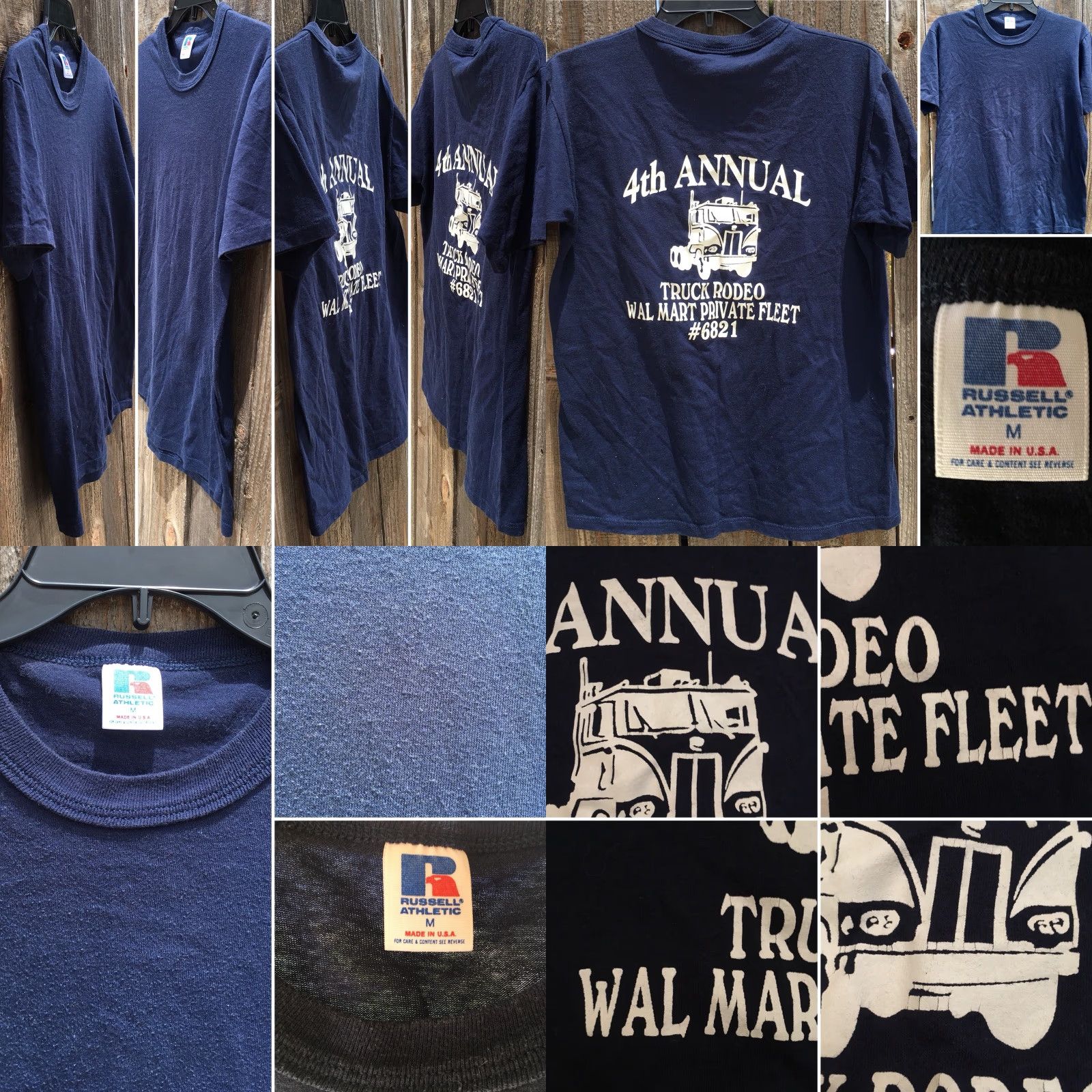 Russell Athletic VINTAGE Russell Athletic Truck Rodeo Walmart Private Fleet 6821 T Shirt 1980s Blue M Mens Shirt Graphic Tee 50/50 USA Size US M / EU 48-50 / 2 - 8 Thumbnail