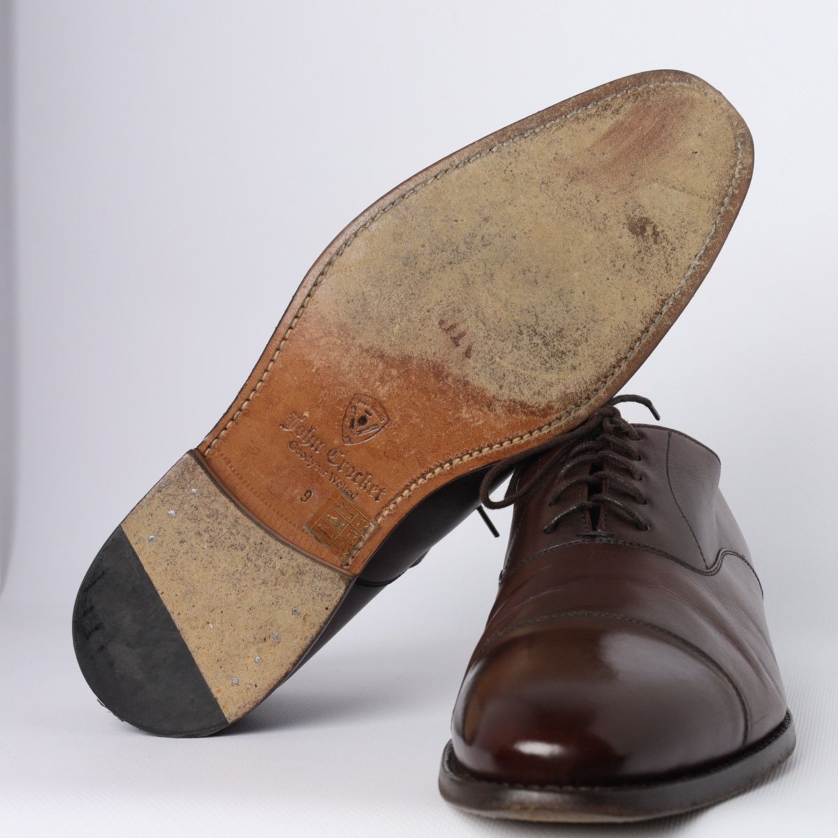 Other John Crocket Goodyear Welted Brown Leather Shoes Oxford Size US 10 / EU 43 - 14 Thumbnail