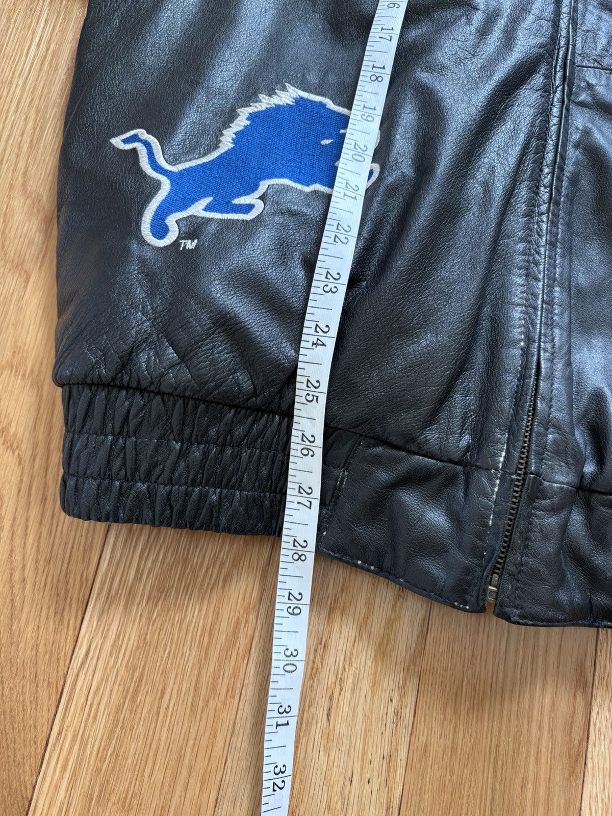 Logo Athletic Detroit Lions Logo 7 Sharktooth VTG 90s Leather Jacket L Size US L / EU 52-54 / 3 - 20 Thumbnail