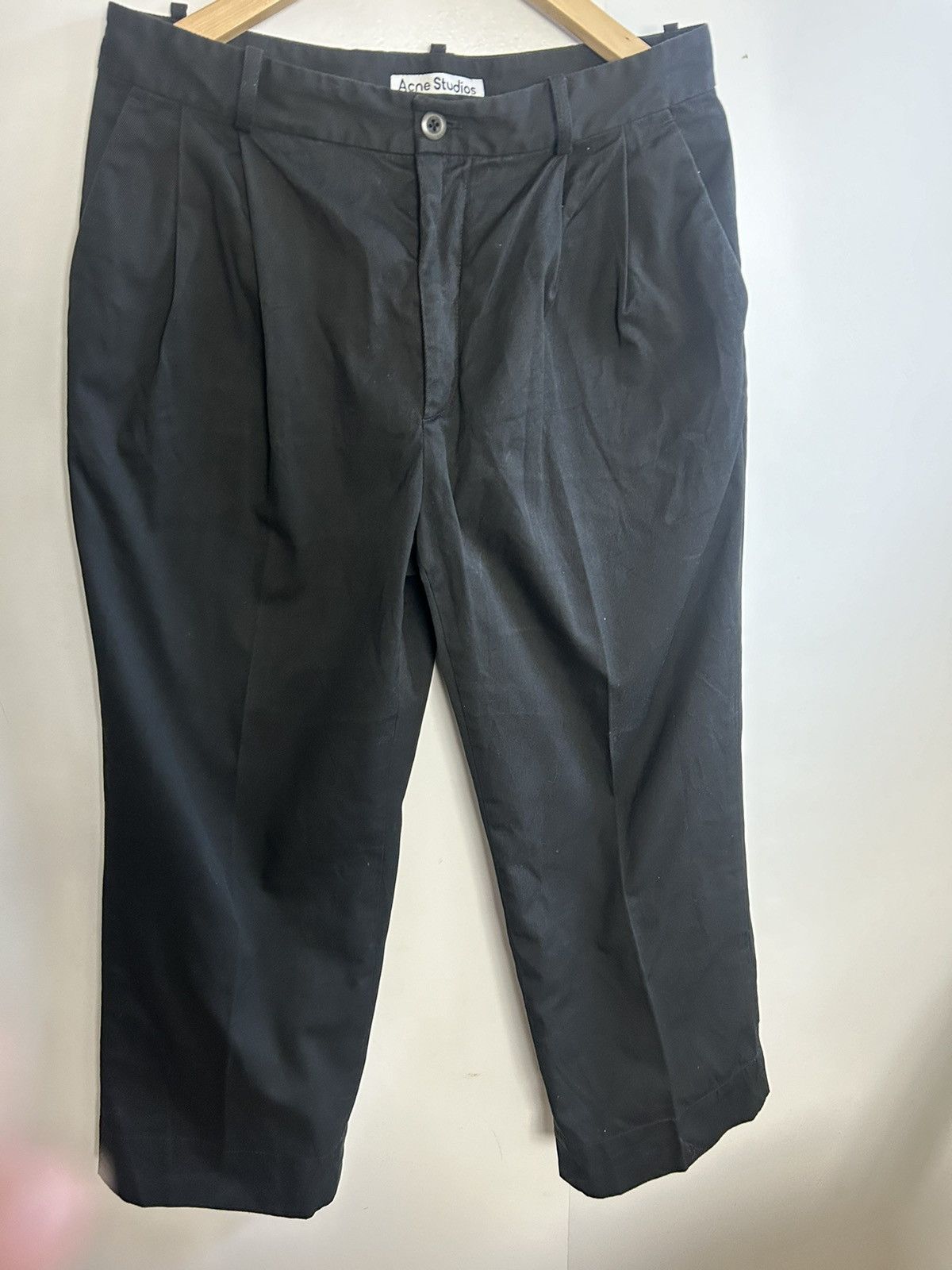 Acne Studios acne studios black twill trousers Size US 34 / EU 50 - 1 Thumbnail